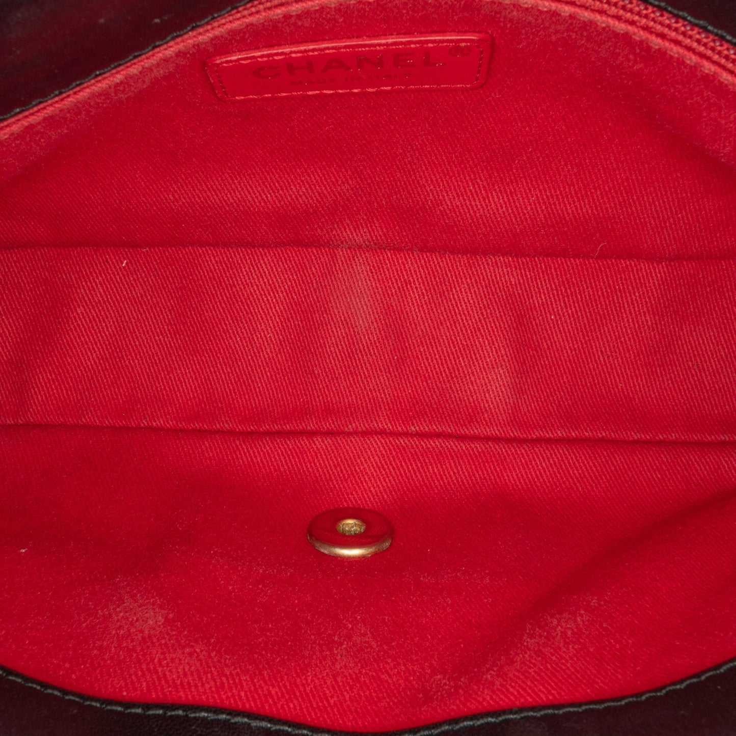 Black Chanel CC Quilted Lambskin Stitched Single Flap Crossbody Bag