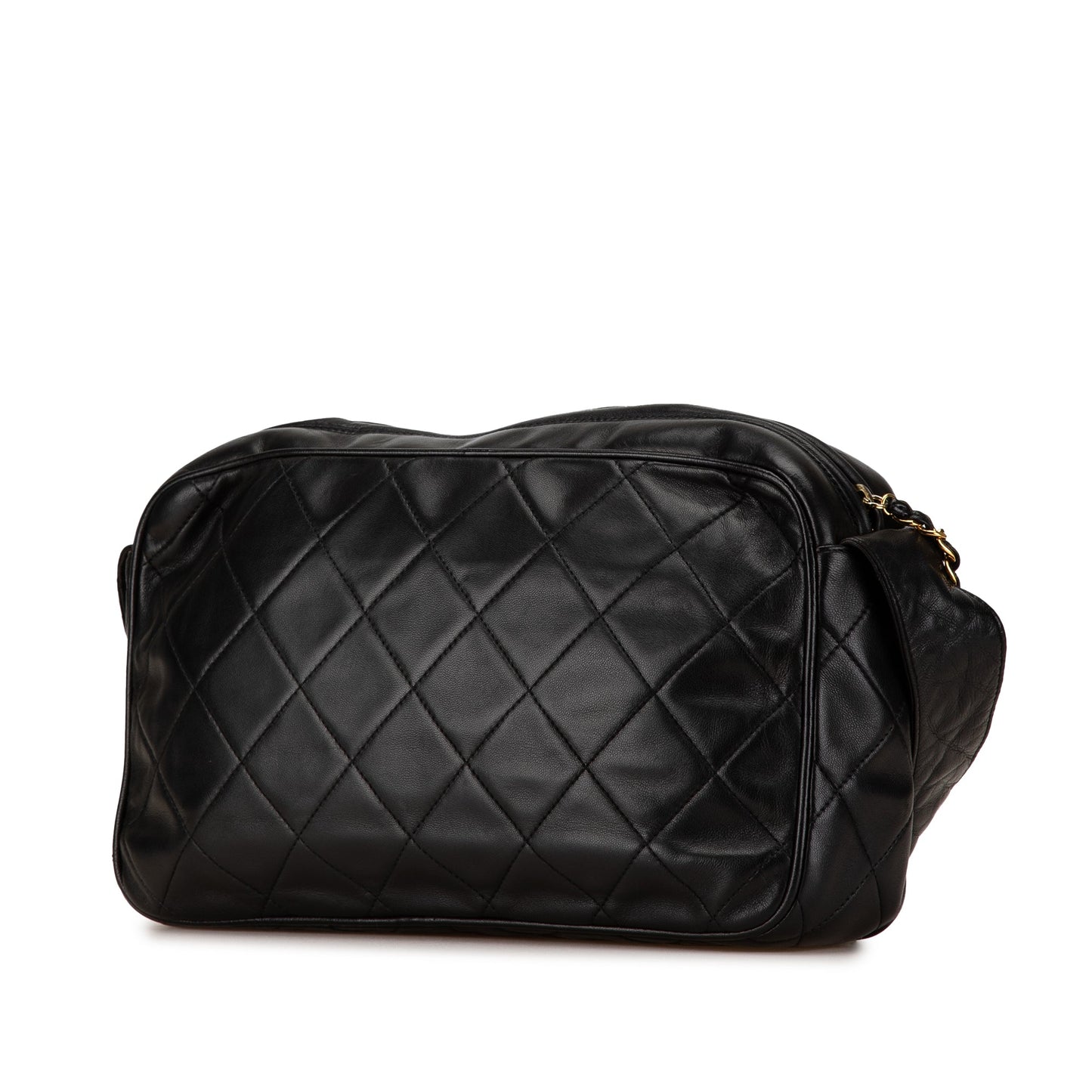 Black Chanel CC Quilted Lambskin Tassel Crossbody