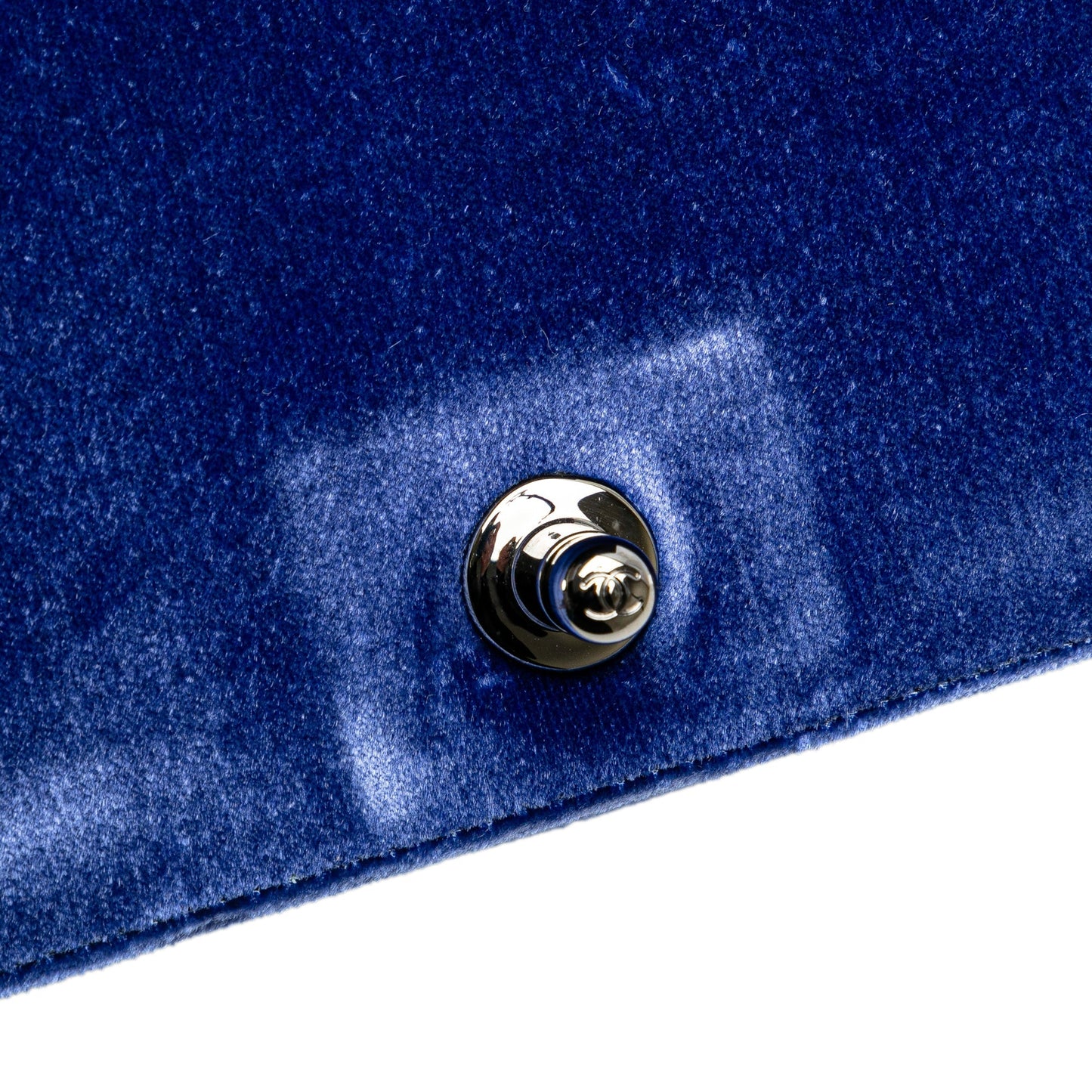 Blue Chanel Medium Quilted Velvet Boy Flap Crossbody Bag