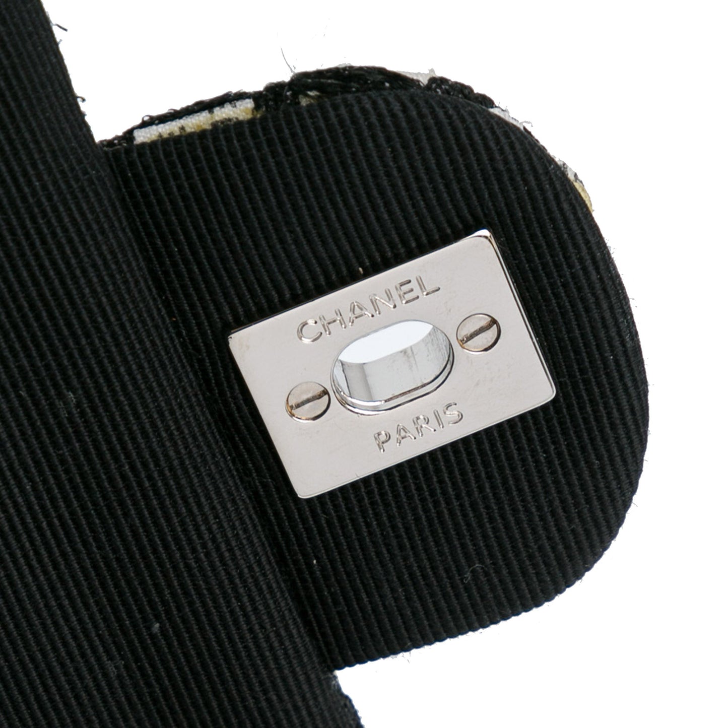 Black Chanel Medium Classic Ribbon Tweed Double Flap Shoulder Bag