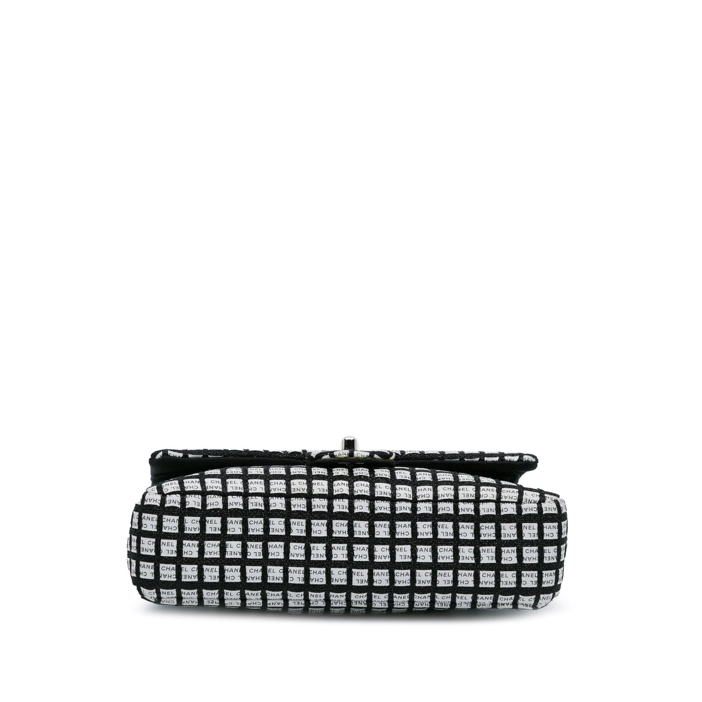 Black Chanel Medium Classic Ribbon Tweed Double Flap Shoulder Bag