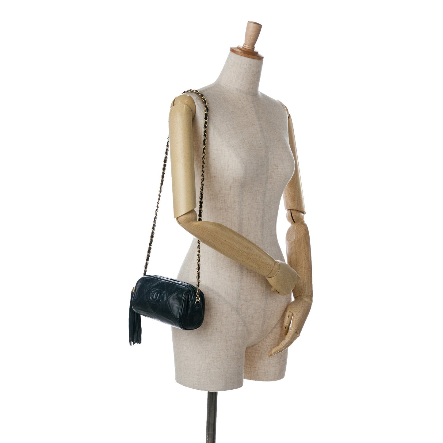 Chanel Sac CC Lambskin Tassel Shoulder Bag