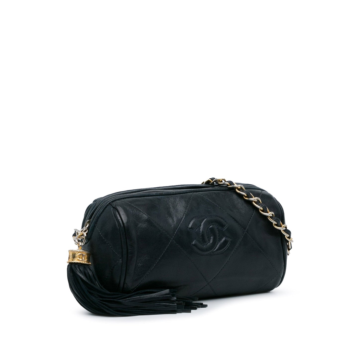 Chanel Sac CC Lambskin Tassel Shoulder Bag