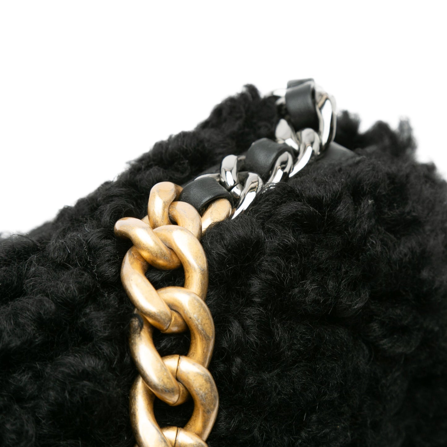Black Chanel Medium Shearling 19 Flap Satchel
