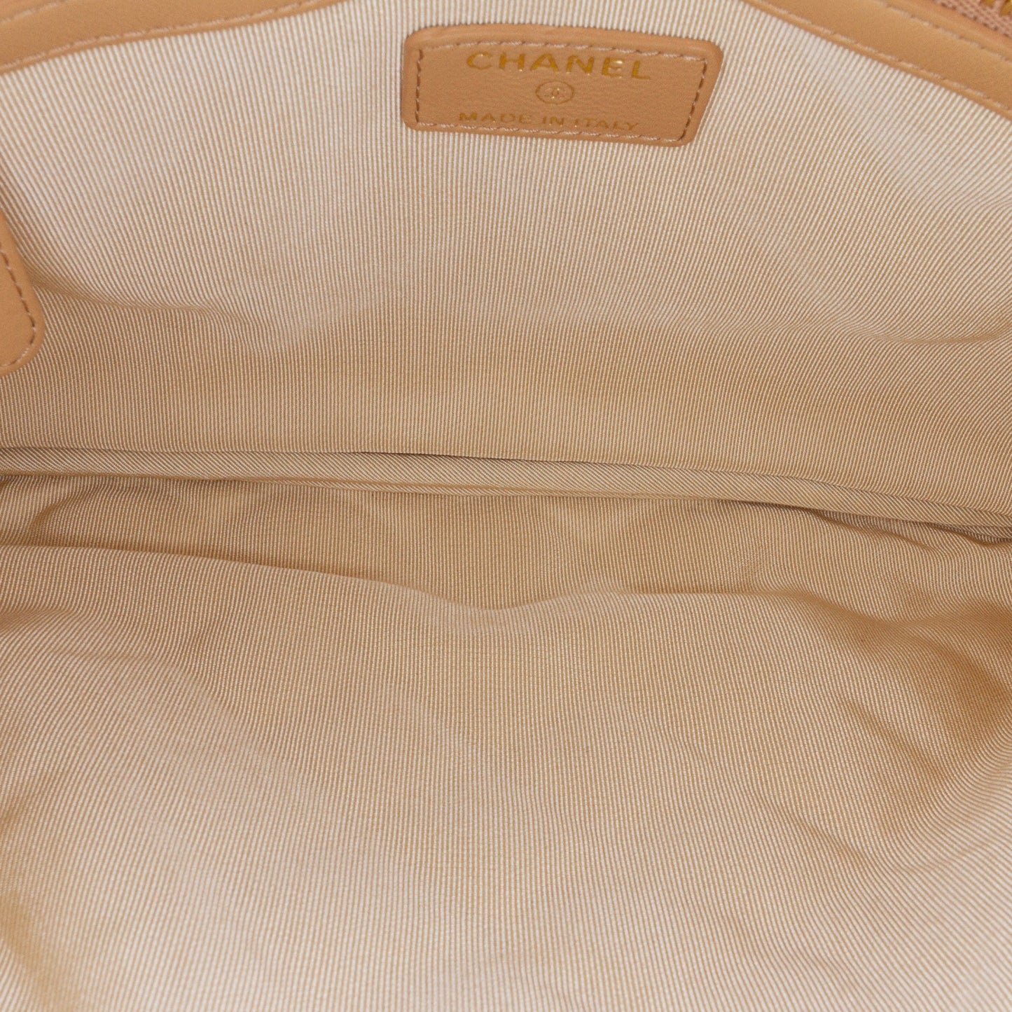Chanel Sac Quilted Lambskin and Tweed Double Case with Chain