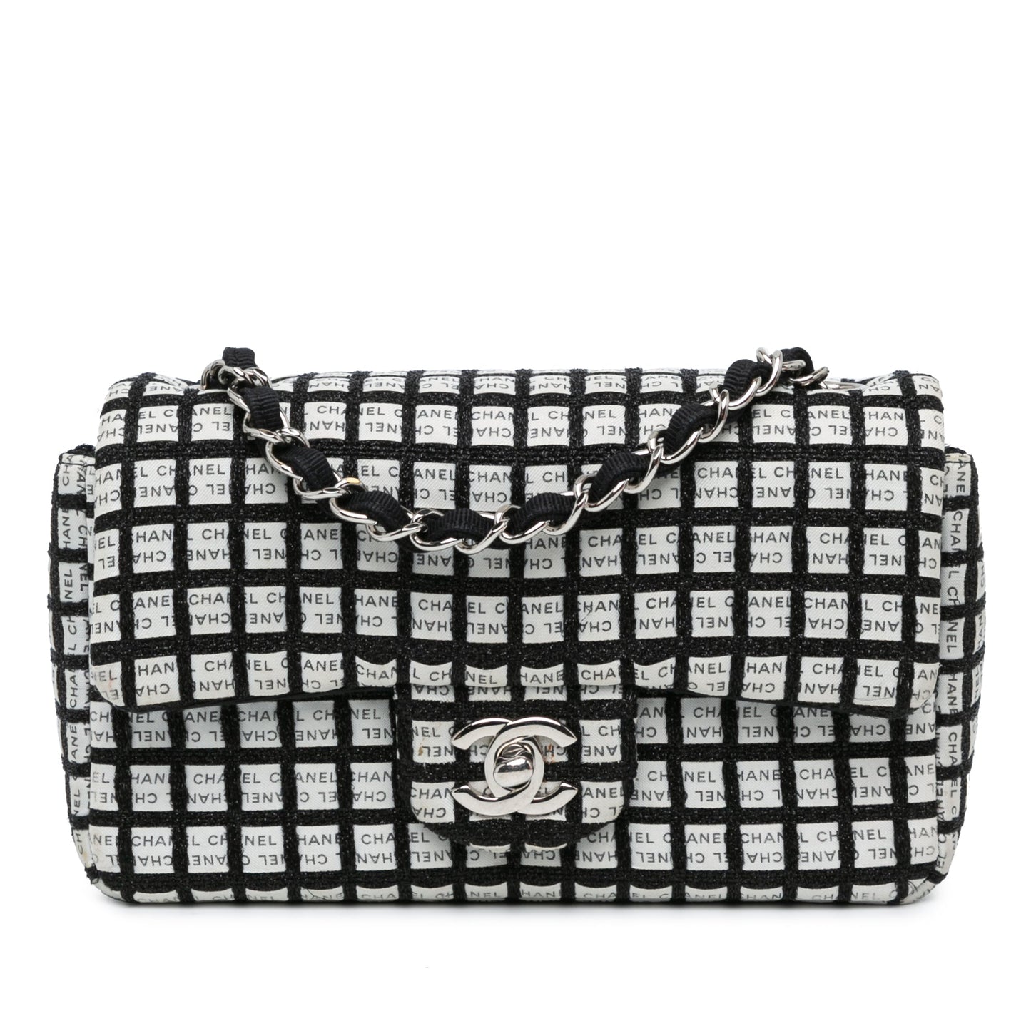 Chanel Sac Mini Rectangular Classic Ribbon Tweed Double Flap