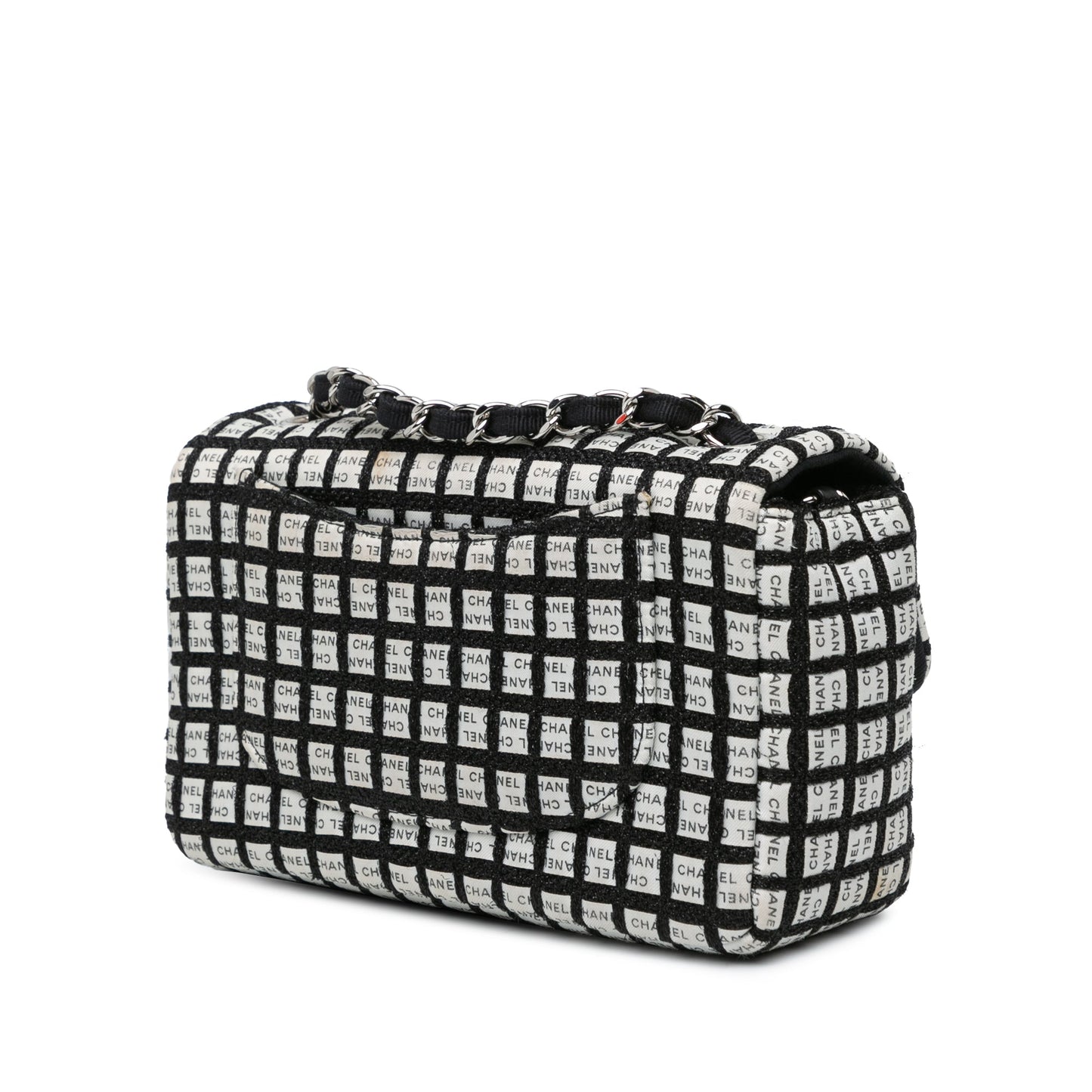 Chanel Sac Mini Rectangular Classic Ribbon Tweed Double Flap