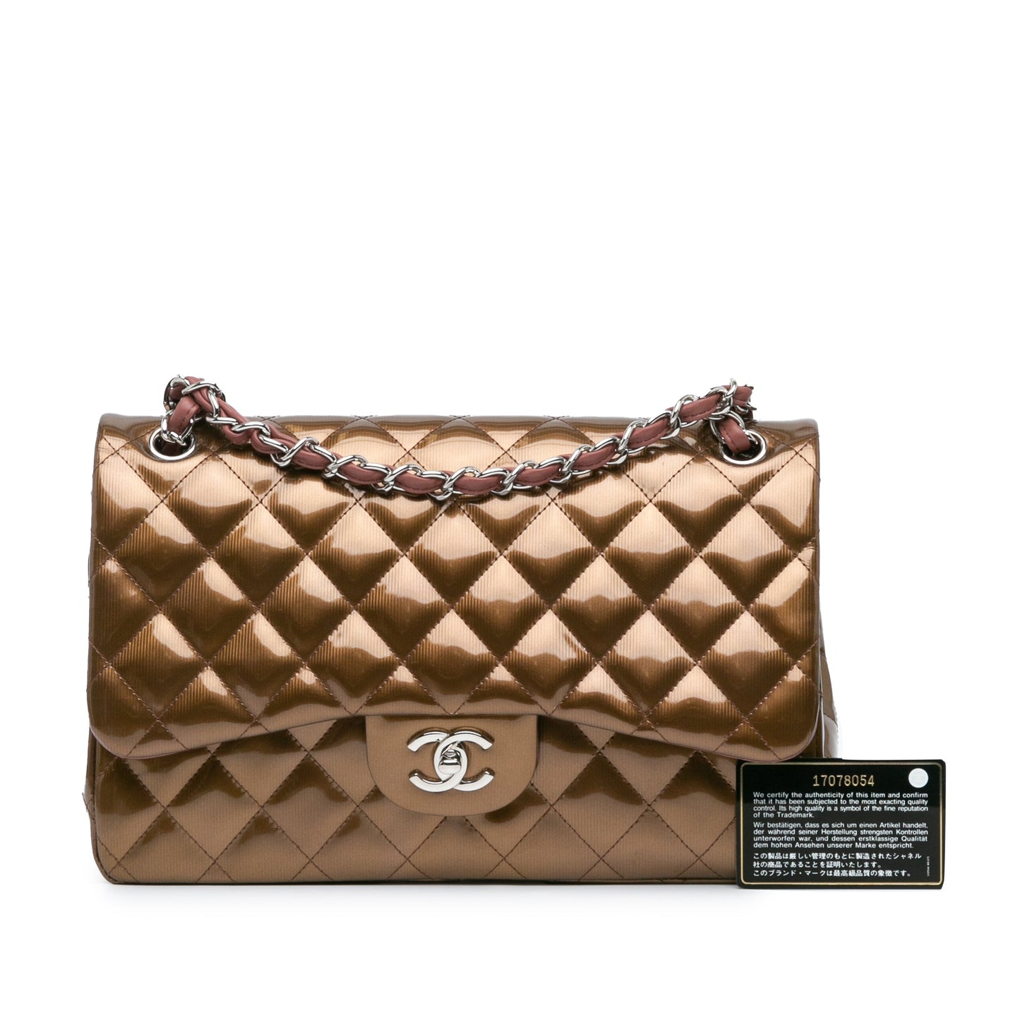 Chanel Sac Jumbo Classic Metallic Patent Double Flap