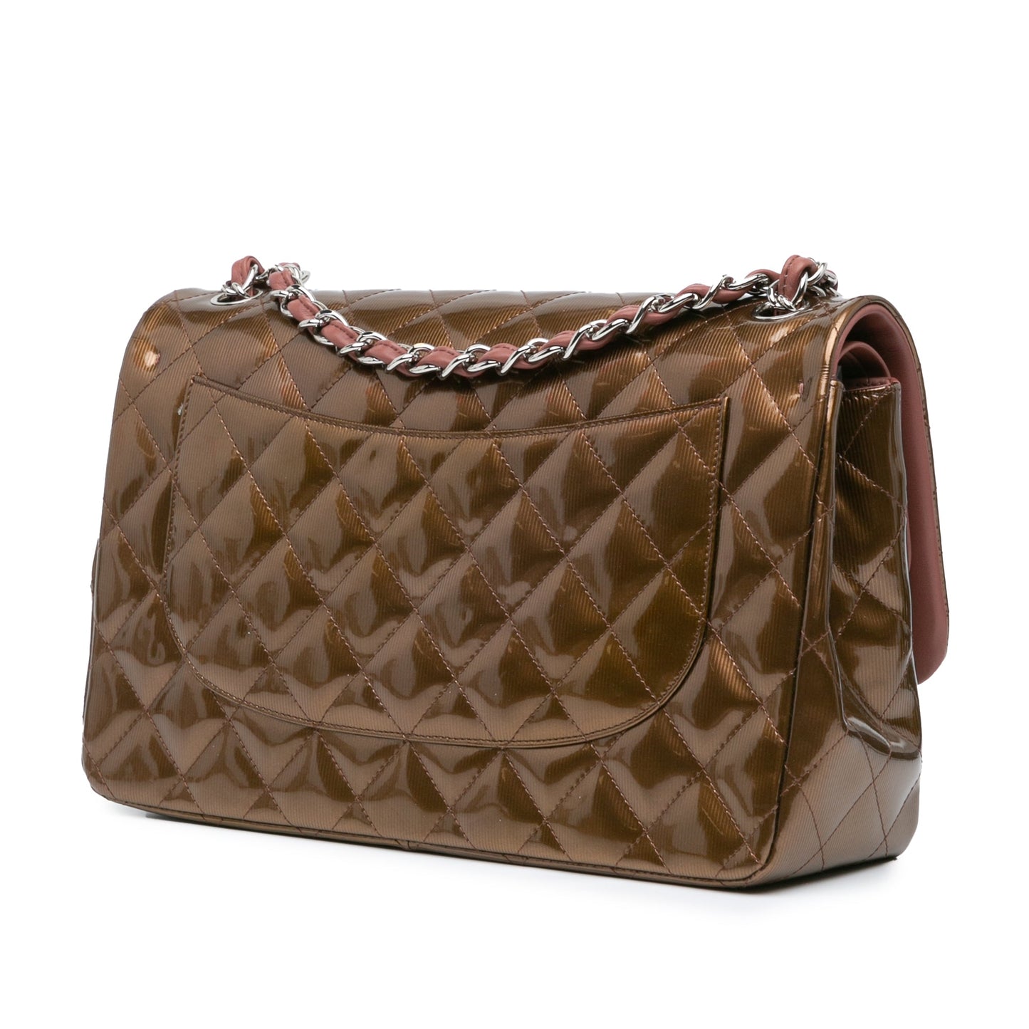 Chanel Sac Jumbo Classic Metallic Patent Double Flap