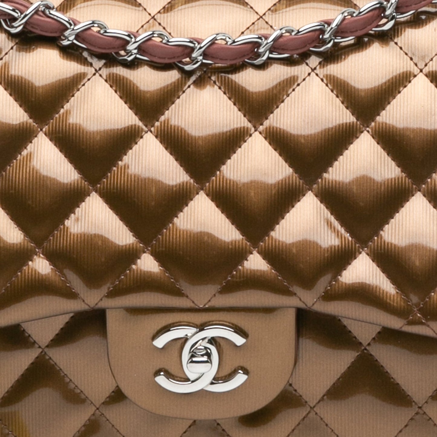 Chanel Sac Jumbo Classic Metallic Patent Double Flap