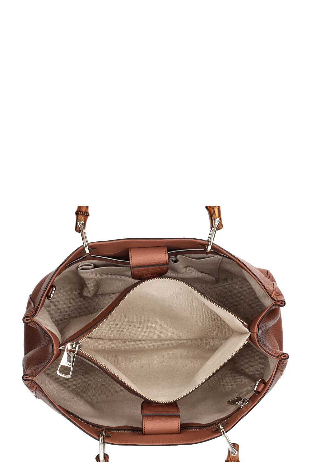 GUCCI Bamboo 2 Way Tote Brown