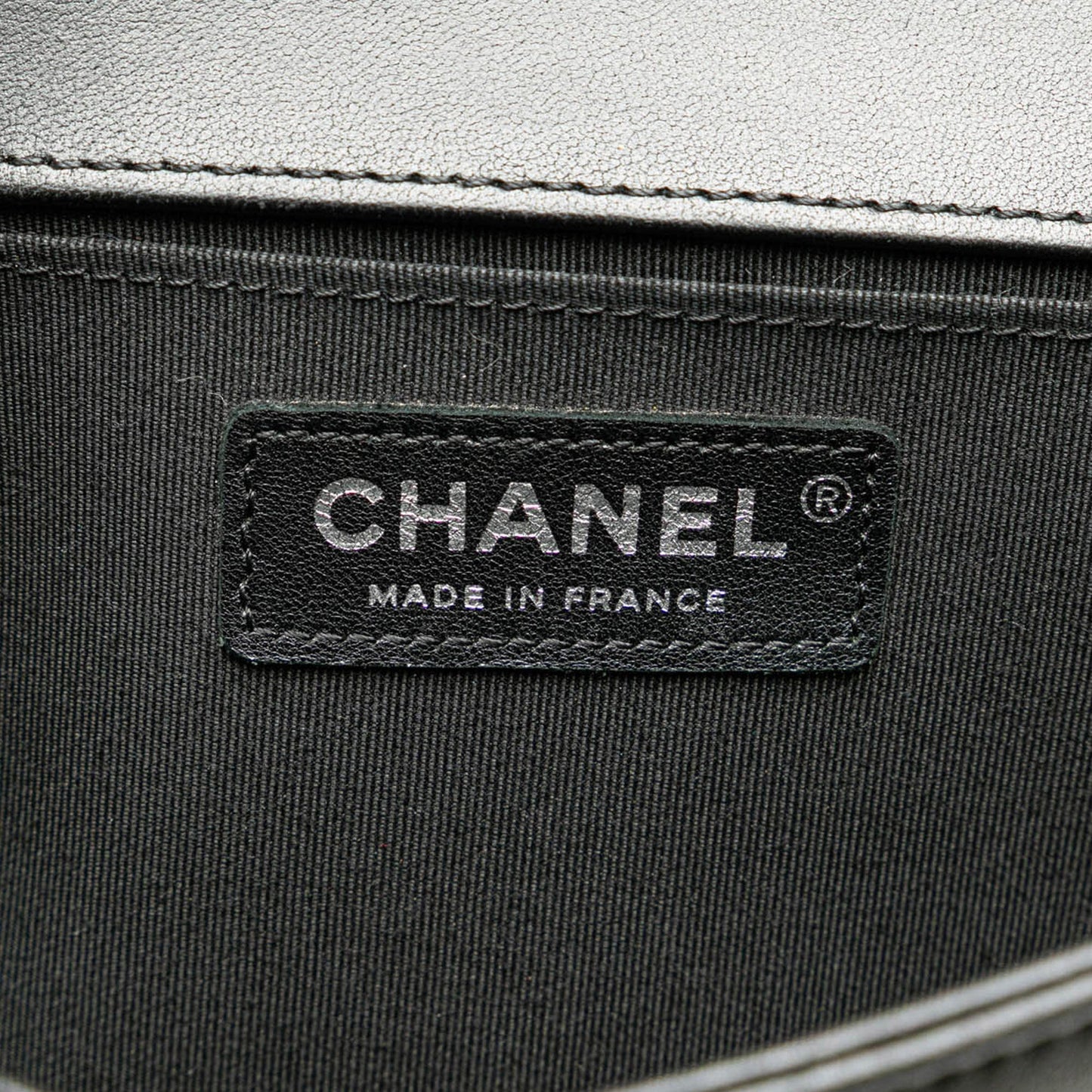 Black Chanel Medium Lambskin and Iridescent PVC Chevron Boy Flap Crossbody Bag