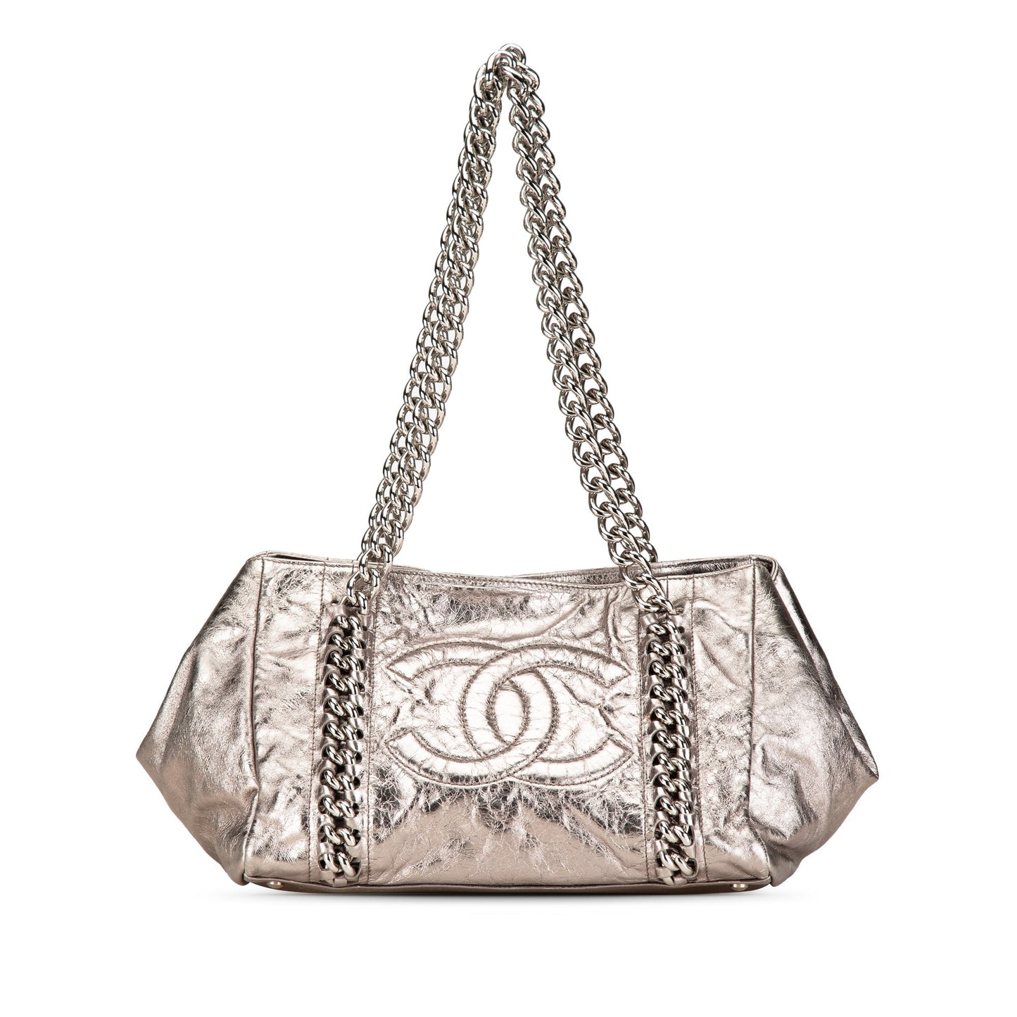Chanel Sac Medium Metallic Calfskin Modern Chain Tote