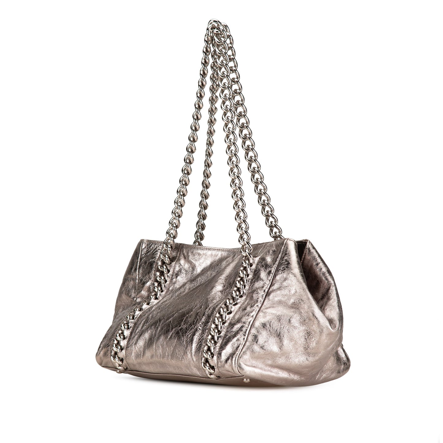 Chanel Sac Medium Metallic Calfskin Modern Chain Tote