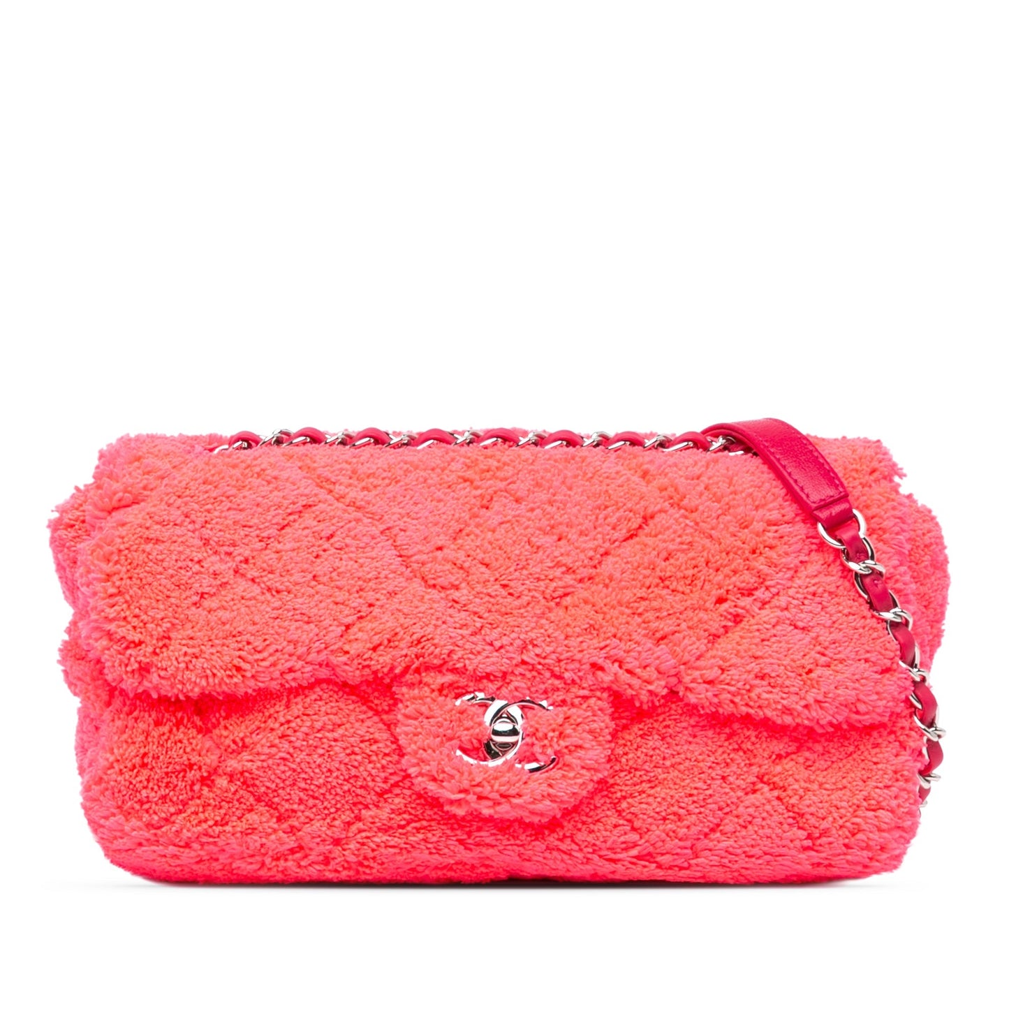 Chanel Sac Medium Quilted Terry Cloth Coco Beach Flap