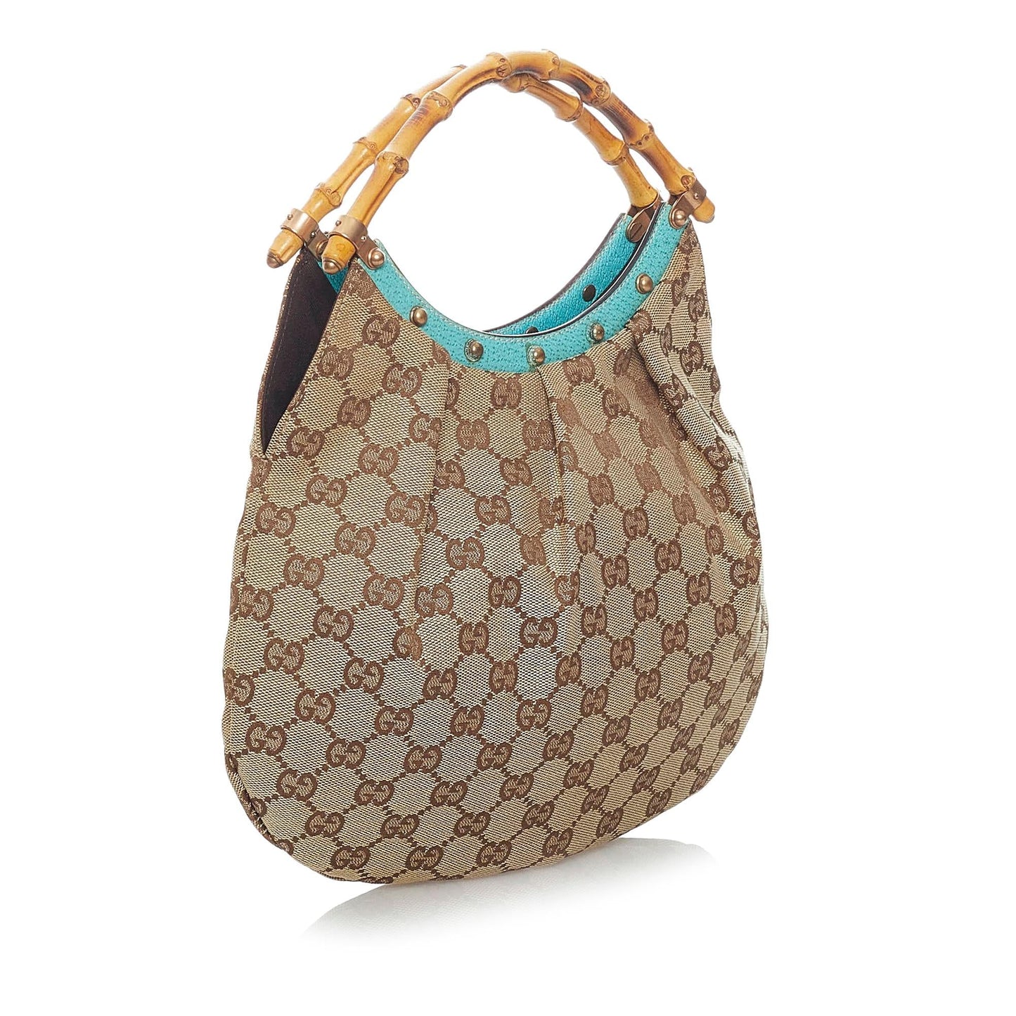 Gucci Bamboo GG Canvas Handbag (SHG-30313)