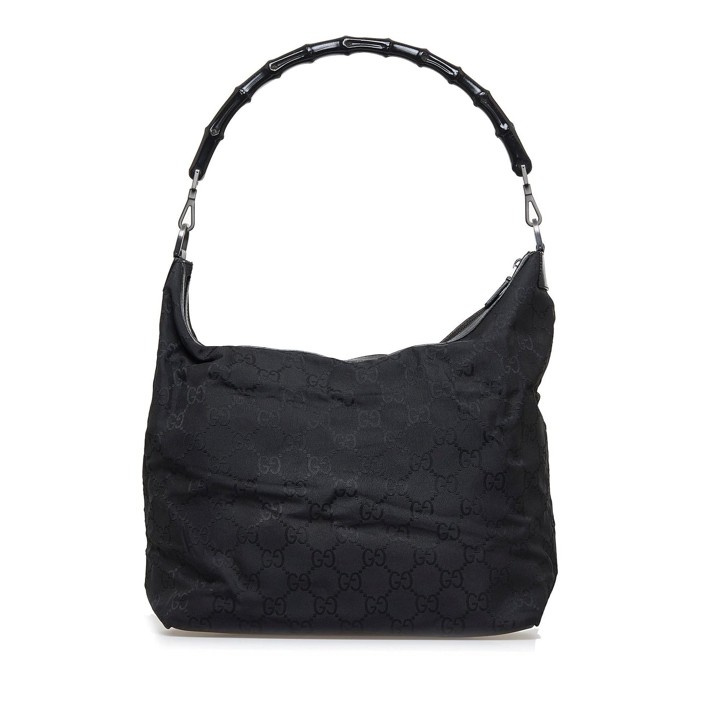 Gucci Bamboo GG Nylon Shoulder Bag (SHG-reGuen)