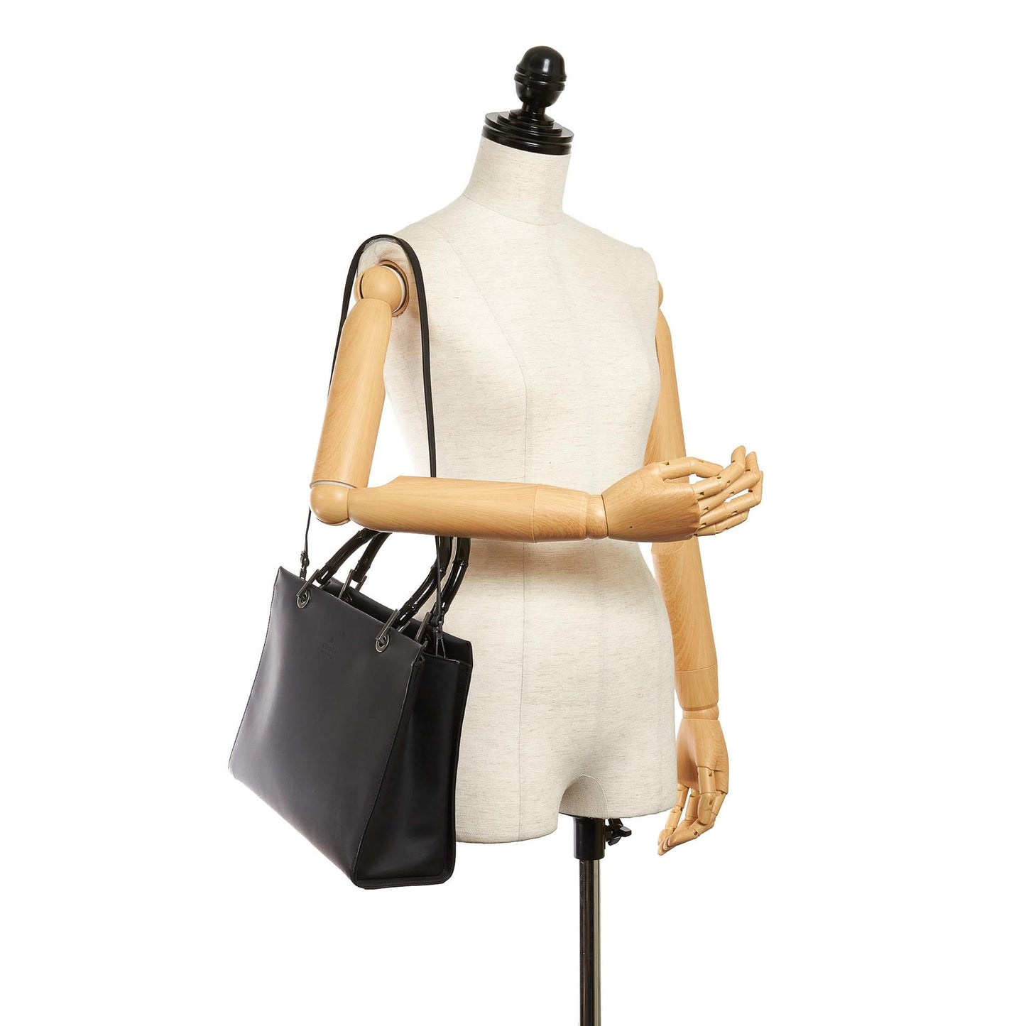 Gucci Bamboo Leather Satchel (SHG-29851)