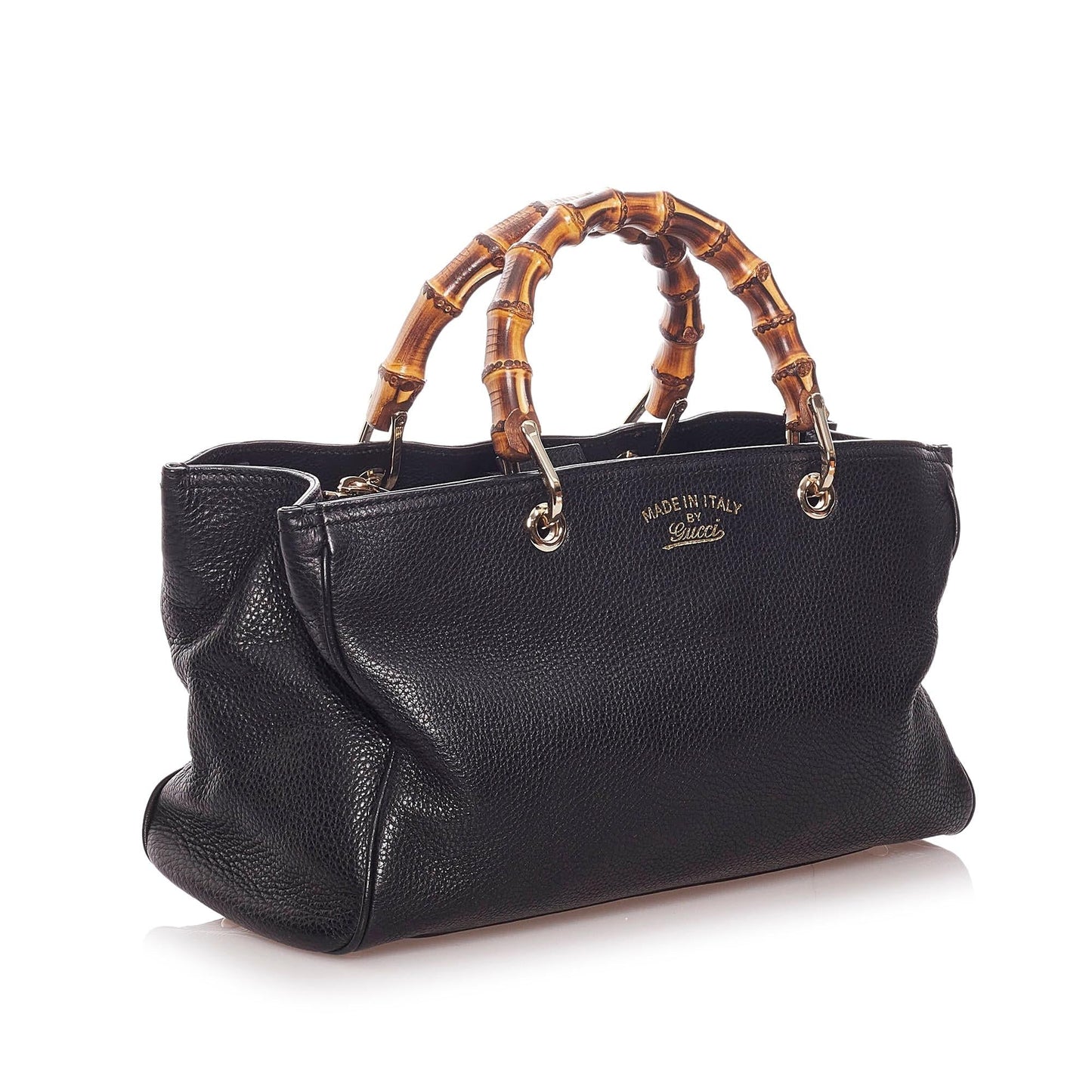 Gucci Bamboo Shopper Leather Handbag (SHG-29041)