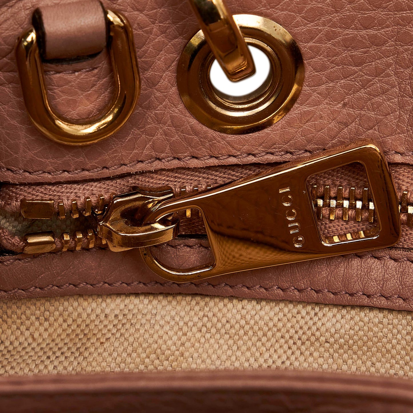 Gucci Bamboo Shopper Leather Satchel (SHG-30161)