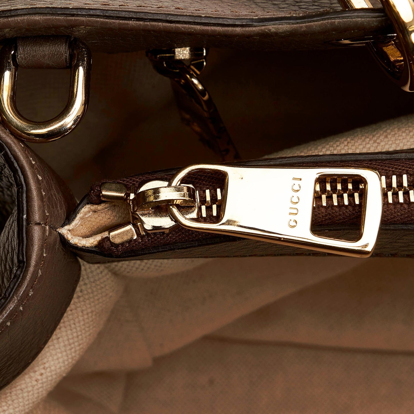 Gucci Bamboo Shopper Leather Satchel (SHG-30317)