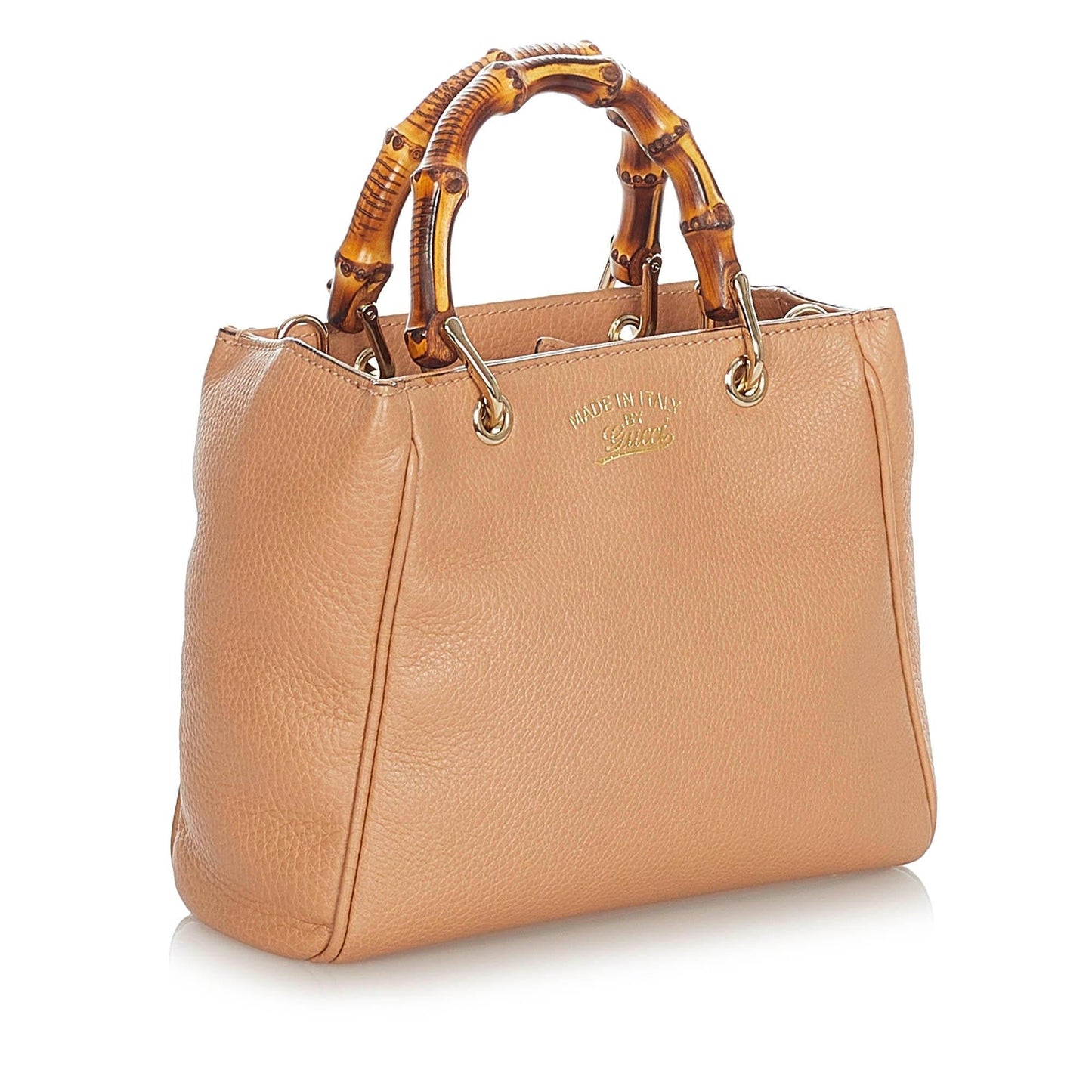 Gucci Bamboo Shopper Leather Satchel (SHG-31060)