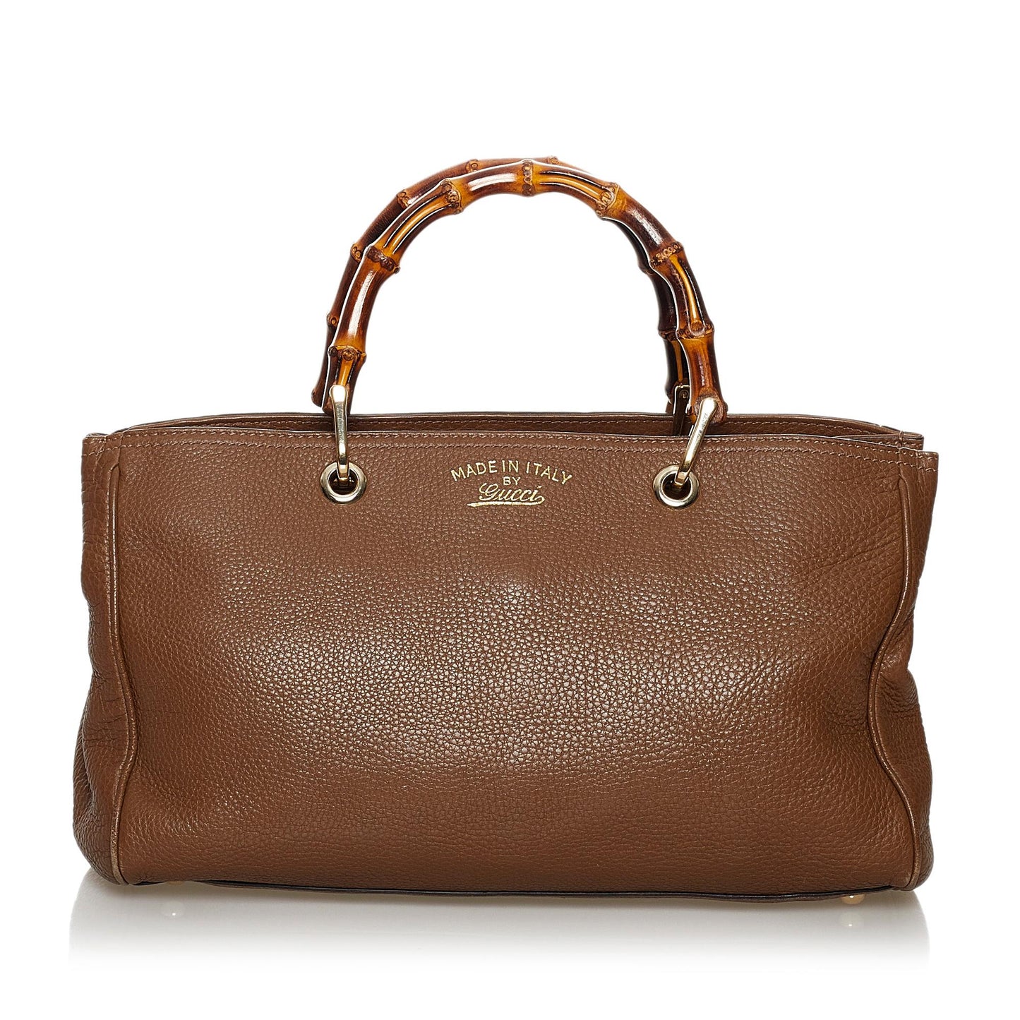 Gucci Bamboo Shopper Leather Satchel (SHG-31103)