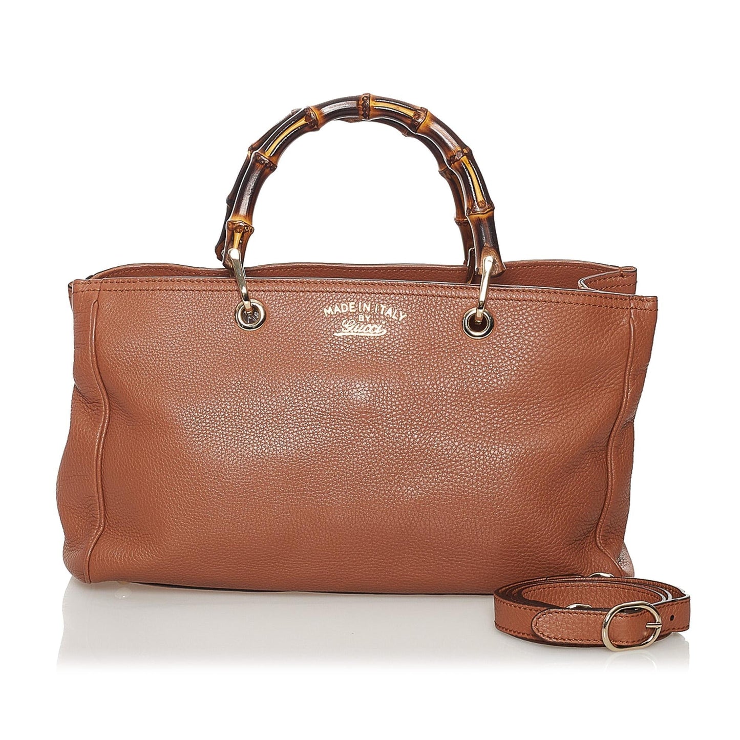 Gucci Bamboo Shopper Leather Satchel (SHG-31354)