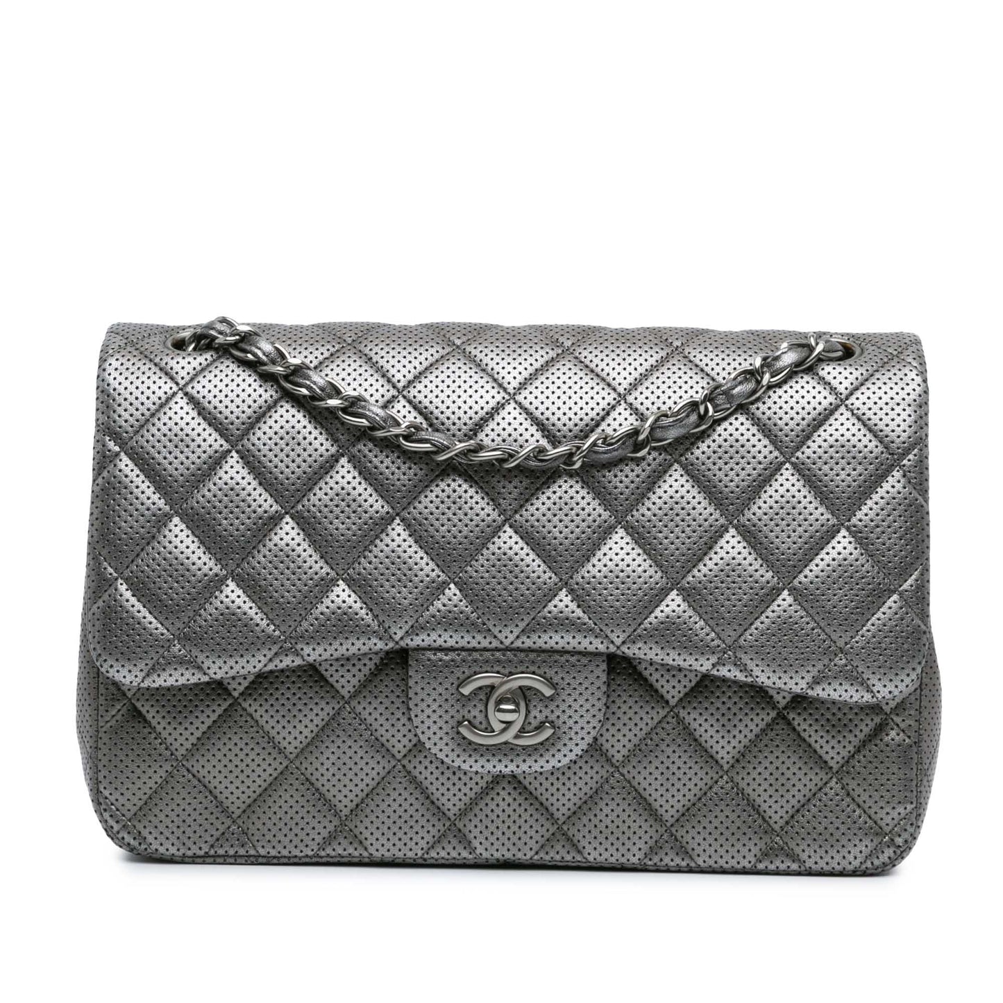 Chanel Sac Jumbo Classic Perforated Lambskin Double Flap