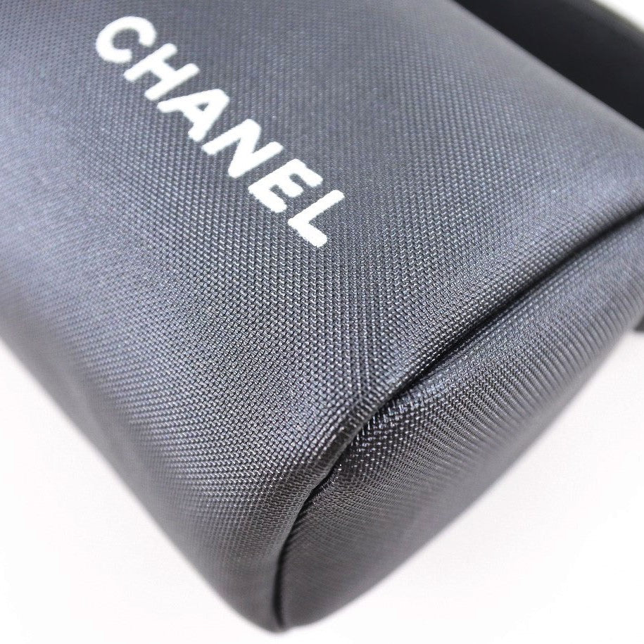 Chanel Logo Vintage Pouch Canvas Vanity Bag in New Condition