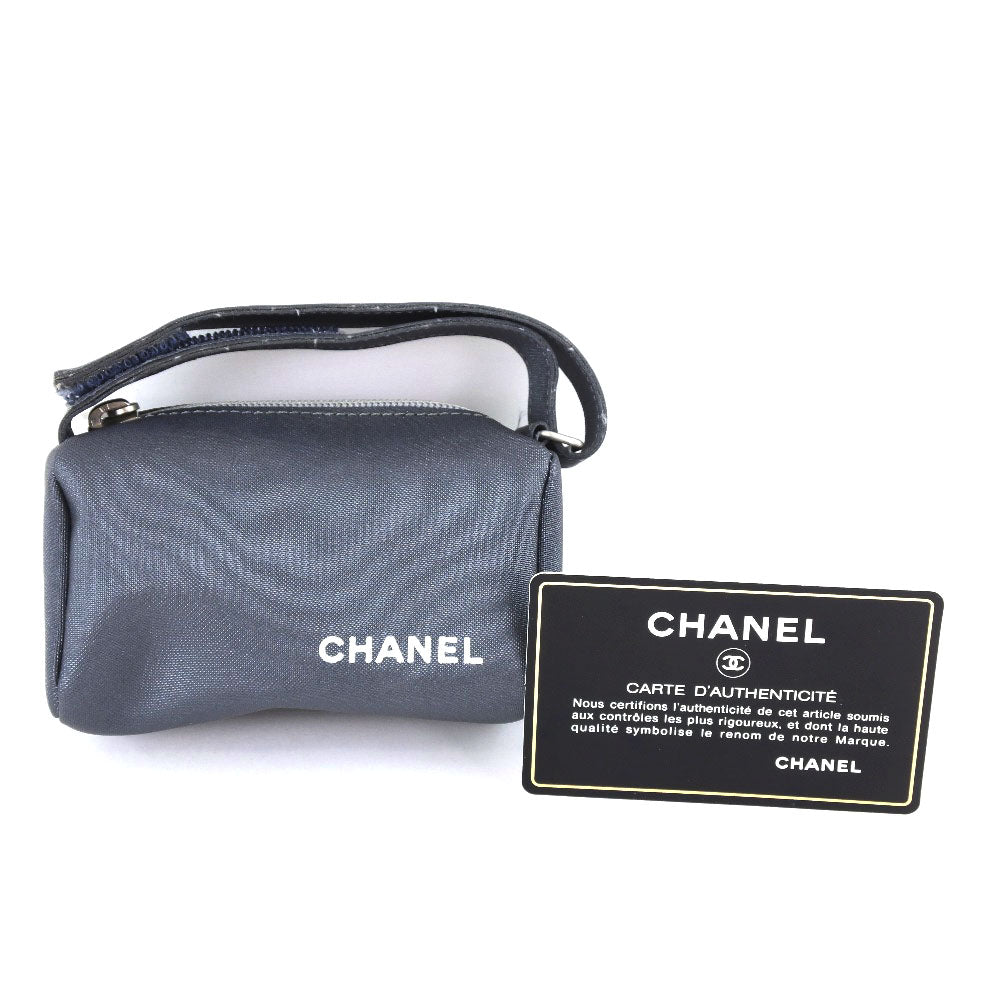 Chanel Logo Vintage Pouch Canvas Vanity Bag in New Condition