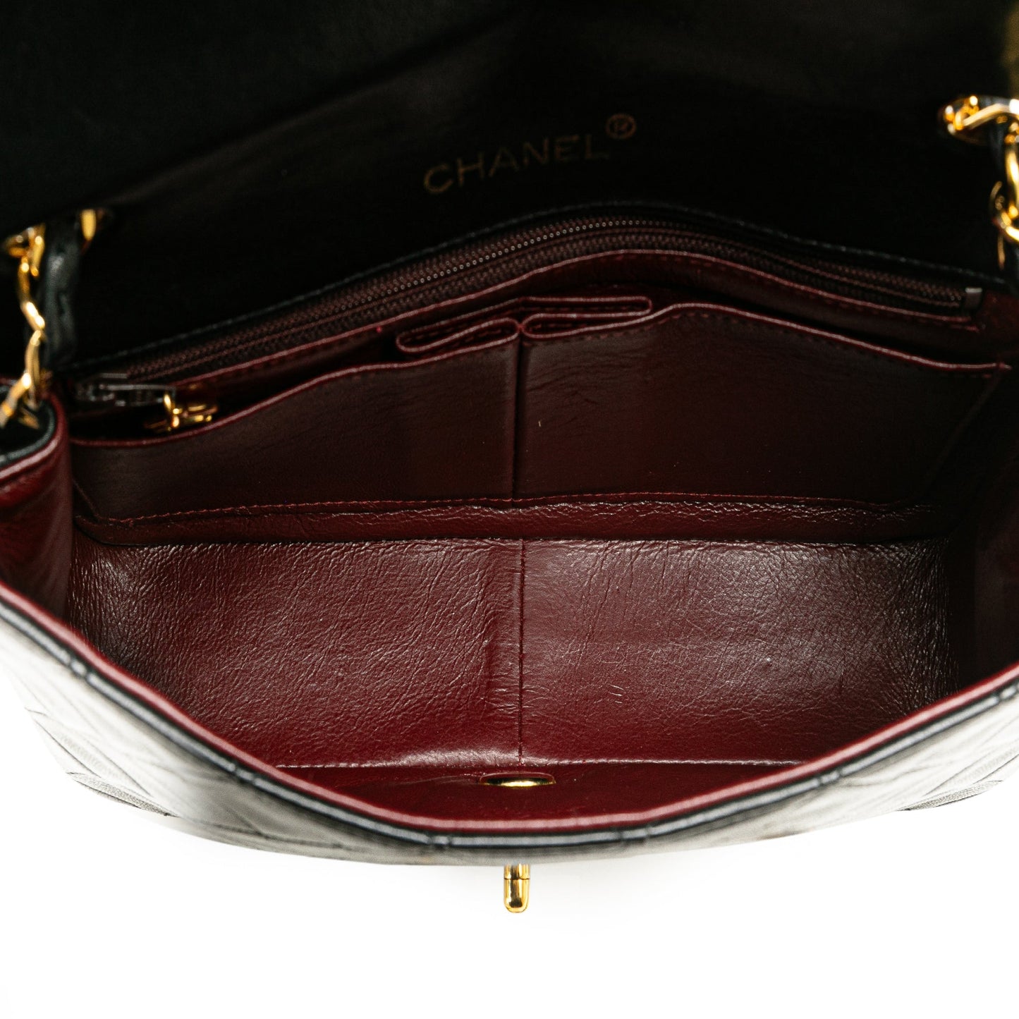 Black Chanel CC Quilted Lambskin Full Flap Crossbody Bag