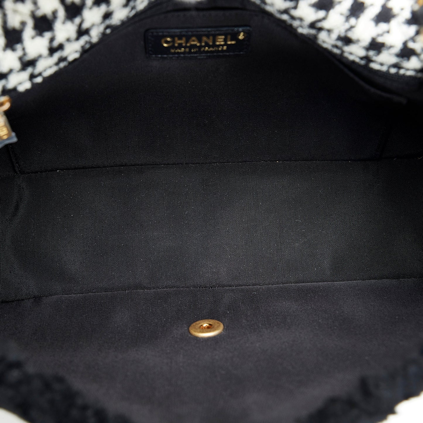 Black Chanel Shearling CC Turnlock Flap Bag