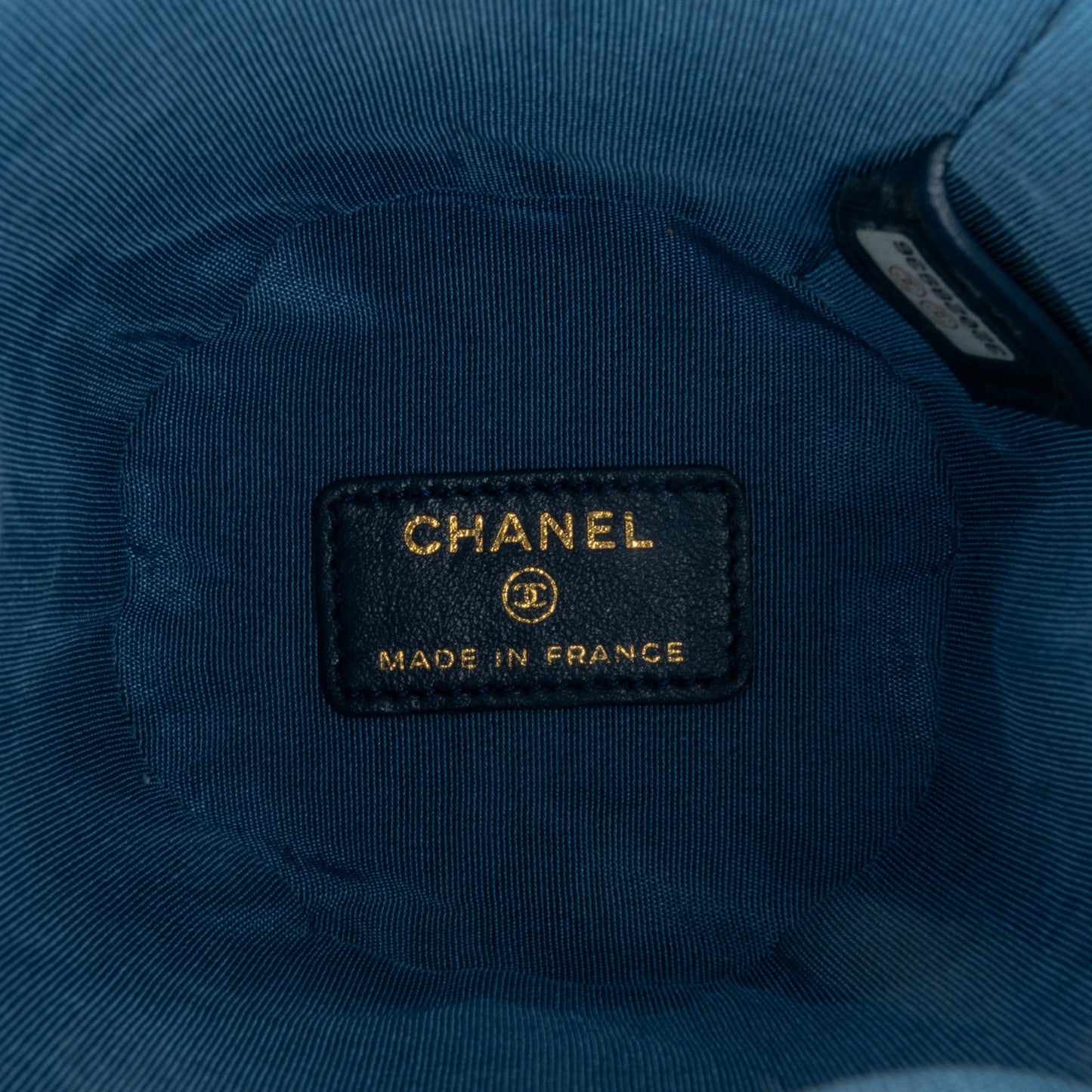 Blue Chanel Mini Denim Mood Bucket with Chain