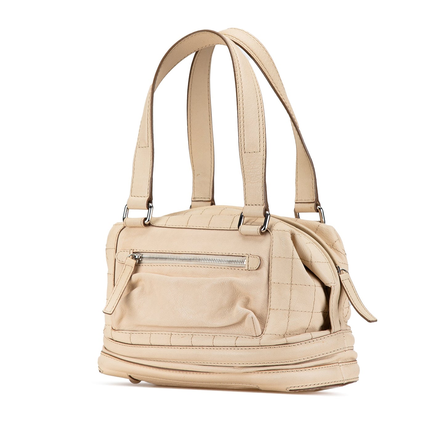 Chanel Sac Goatskin Square Stitch Essential Bowler