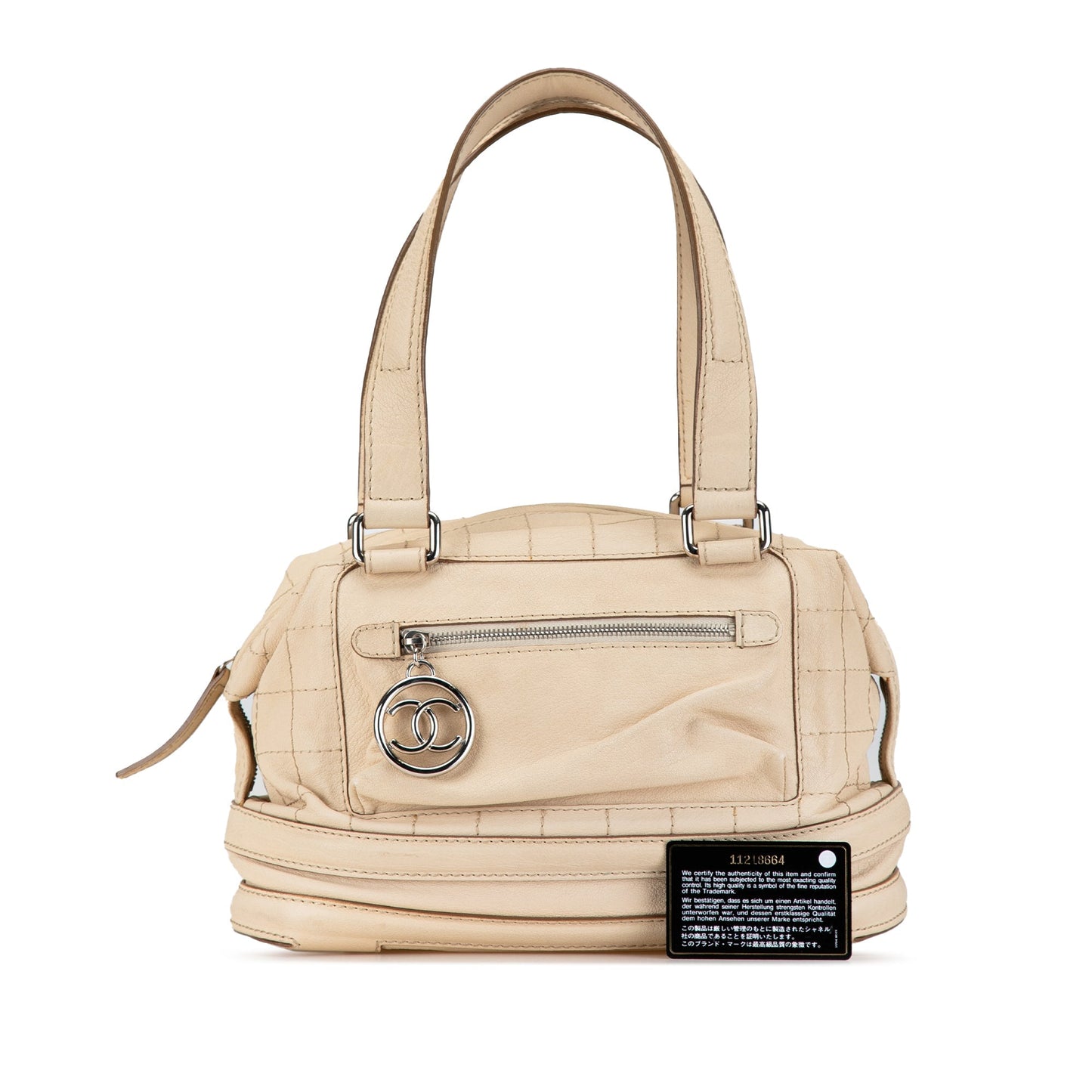 Chanel Sac Goatskin Square Stitch Essential Bowler