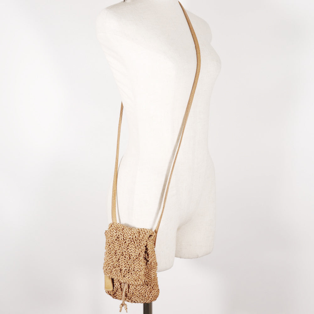 Chanel Braided Shoulder Bag Leather Crossbody Bag in New Condition