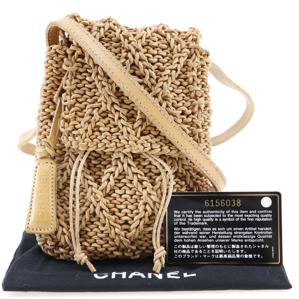 Chanel Braided Shoulder Bag Leather Crossbody Bag in New Condition