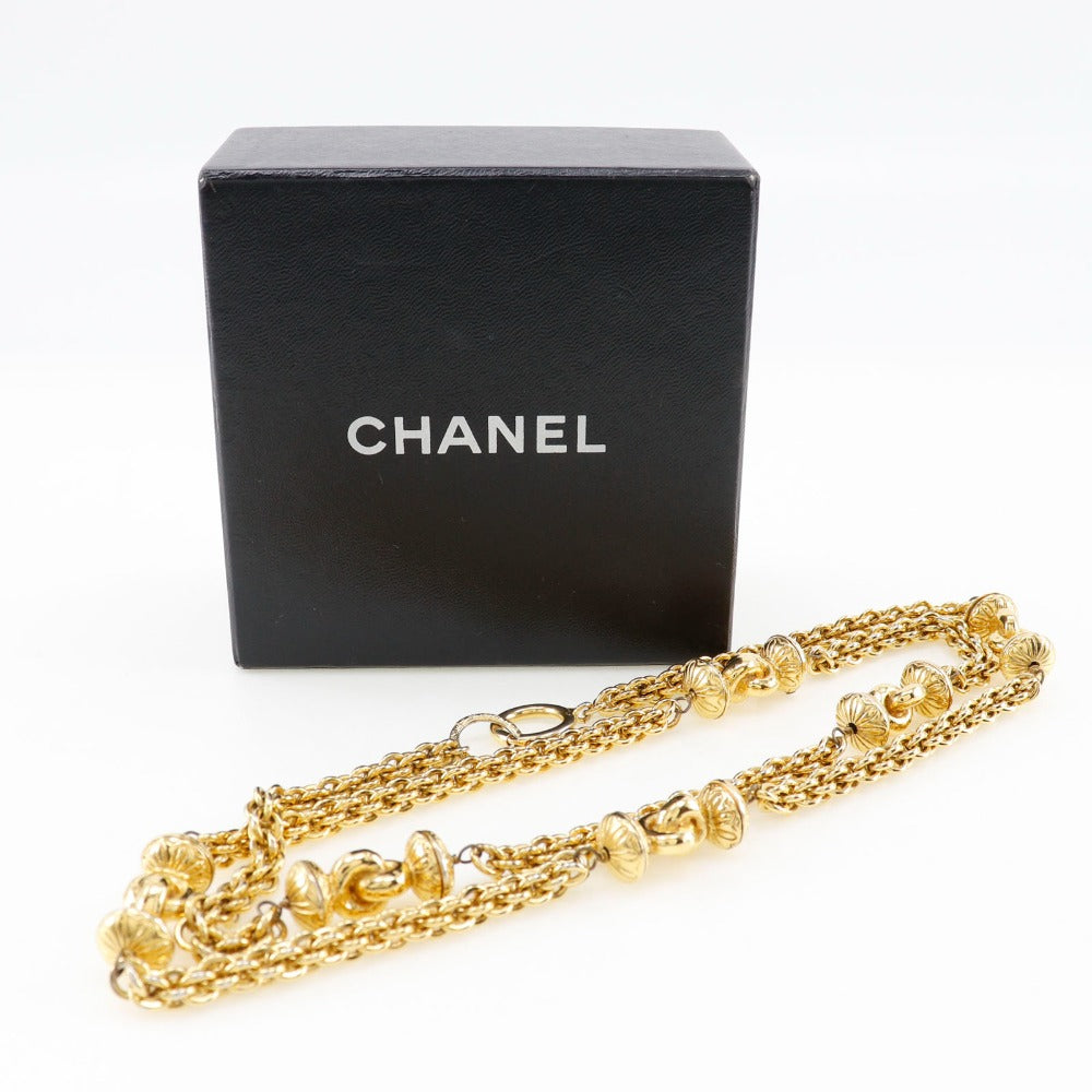 Chanel Vintage Long Necklace Gold Plated