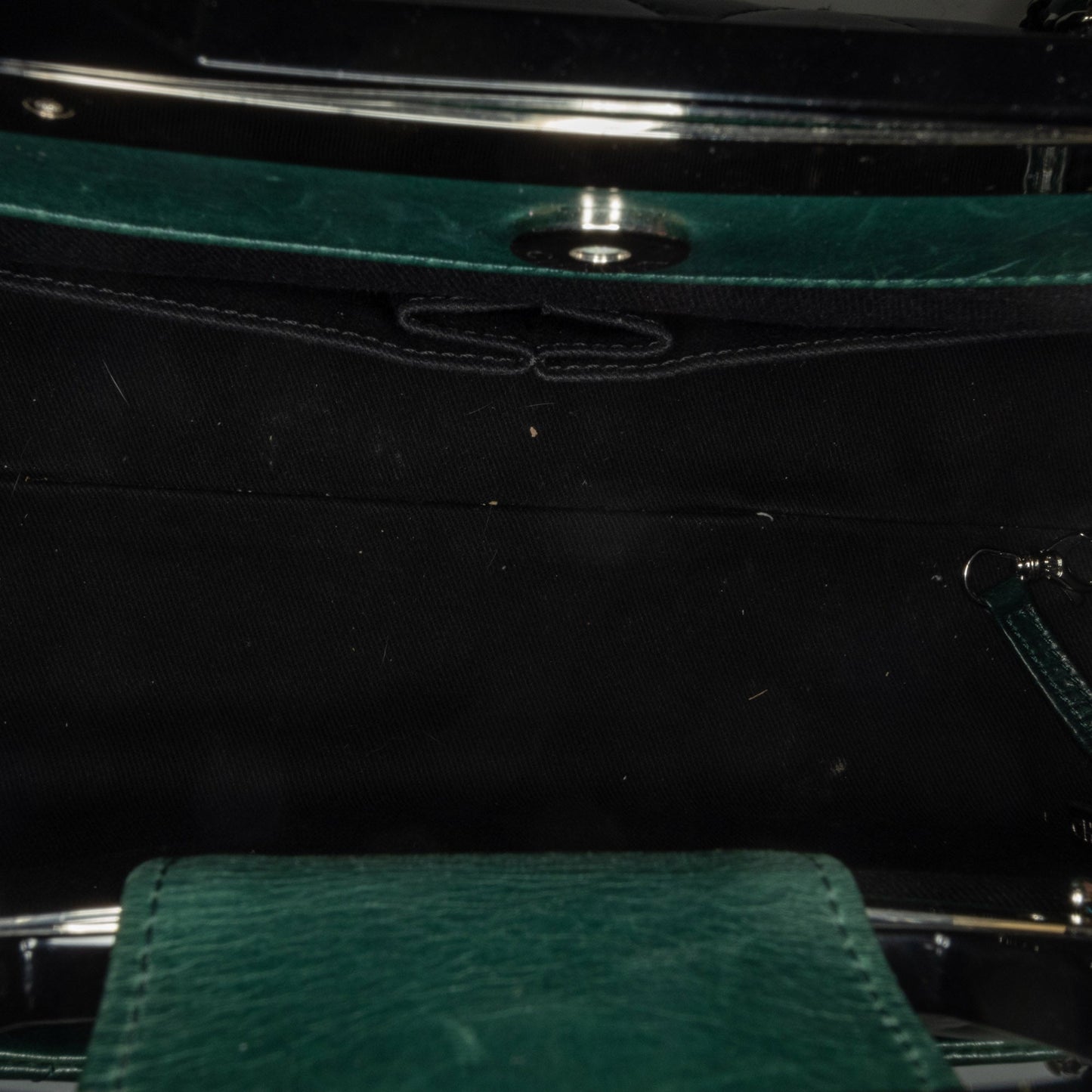 Green Chanel Small Glazed Calfskin CC Delivery Tote Satchel