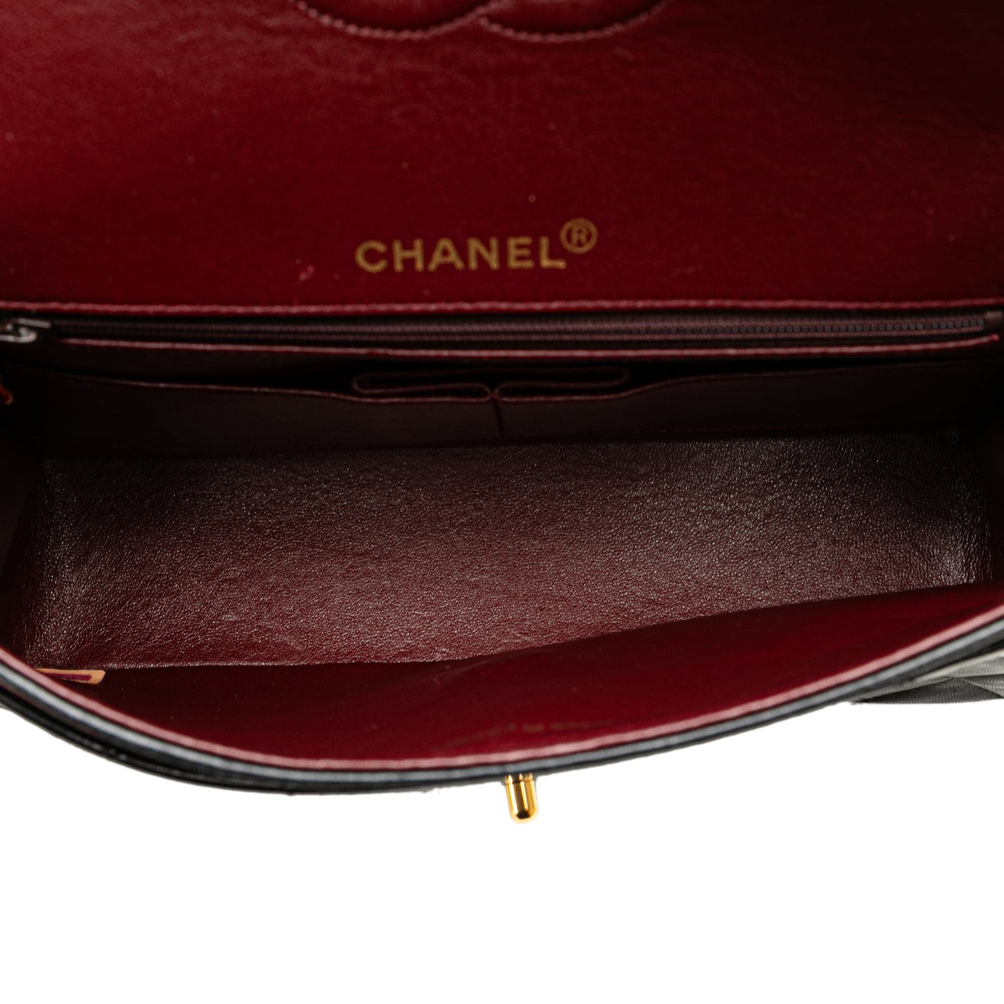 Black Chanel Medium Tall Classic Lambskin Double Flap Shoulder Bag