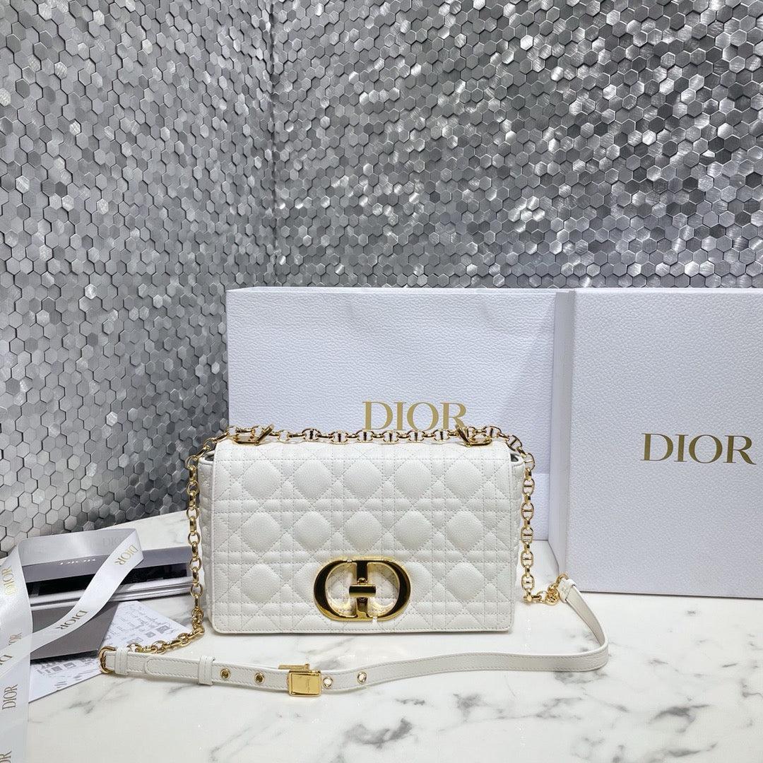 DR346 Medium Dior Caro Bag / HIGHEST QUALITY VERSION / 10 x 6 x 3 inches