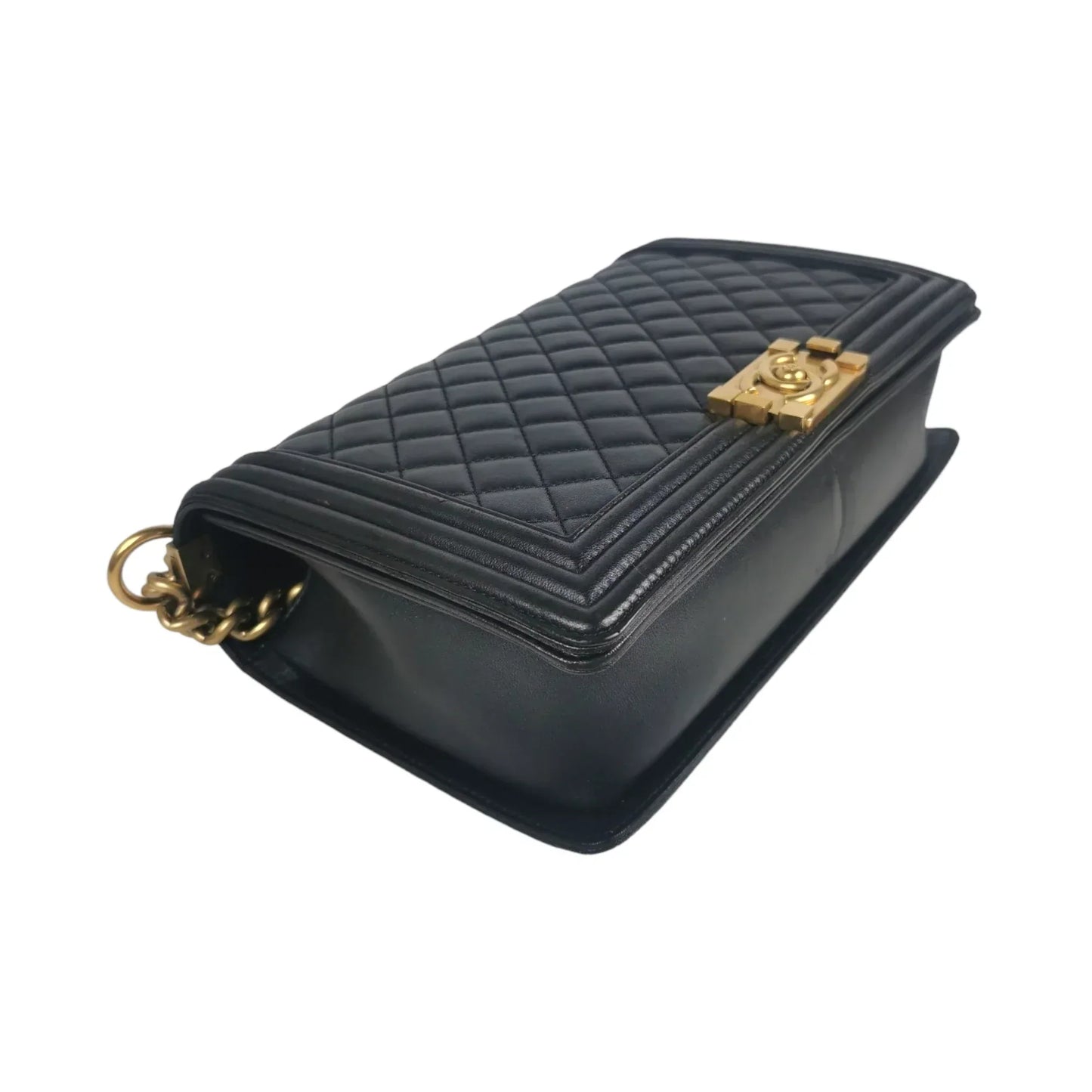 Chanel Boy Large Black Lambskin Gold