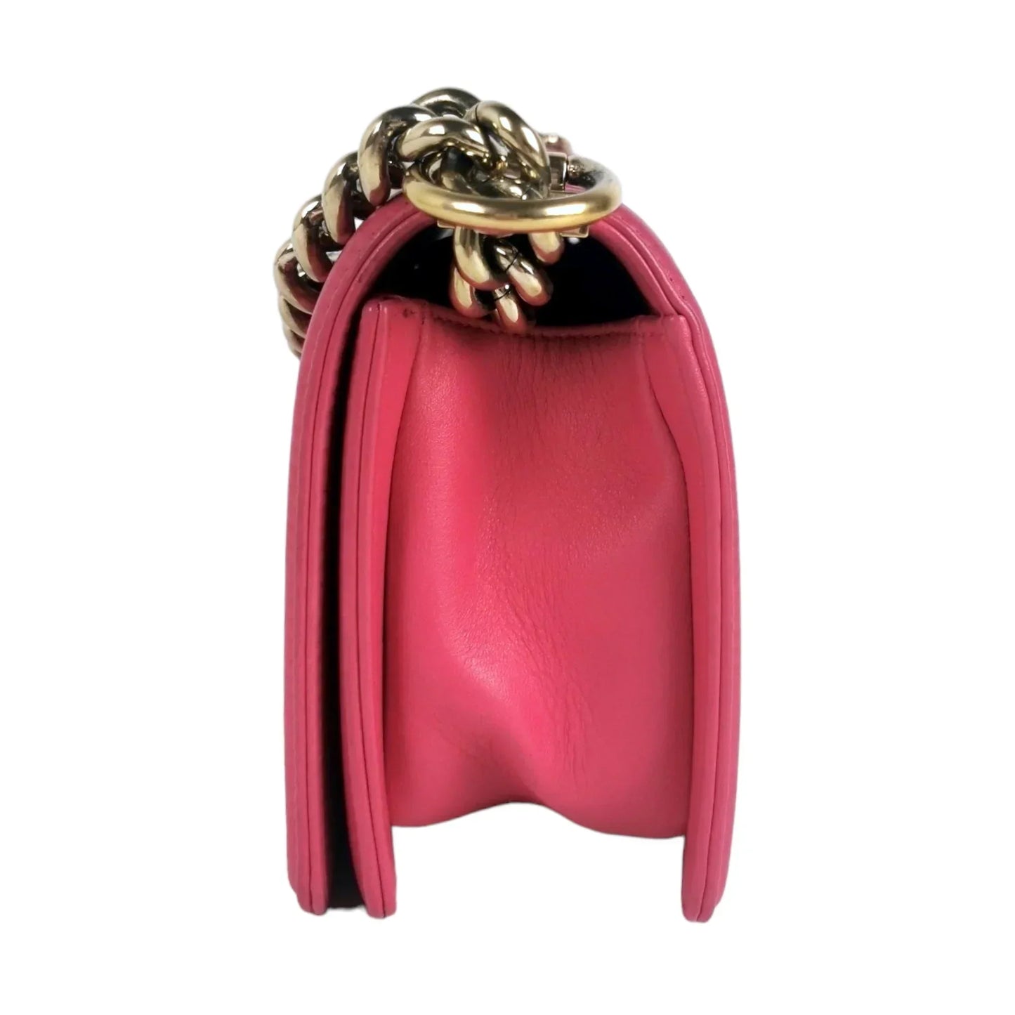 Chanel Boy Small Pink Calfskin Gold