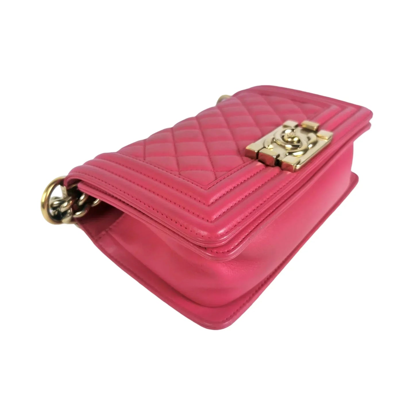 Chanel Boy Small Pink Calfskin Gold