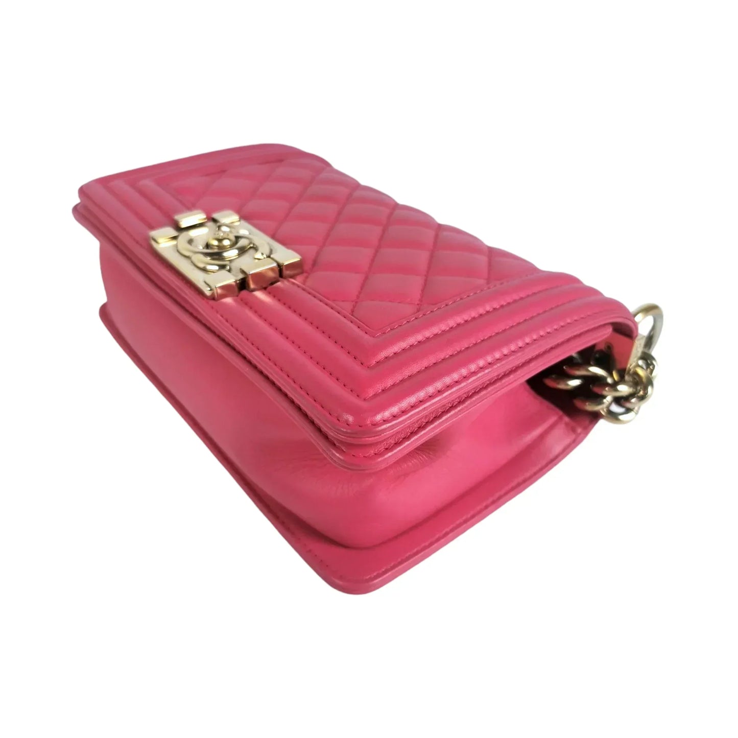 Chanel Boy Small Pink Calfskin Gold