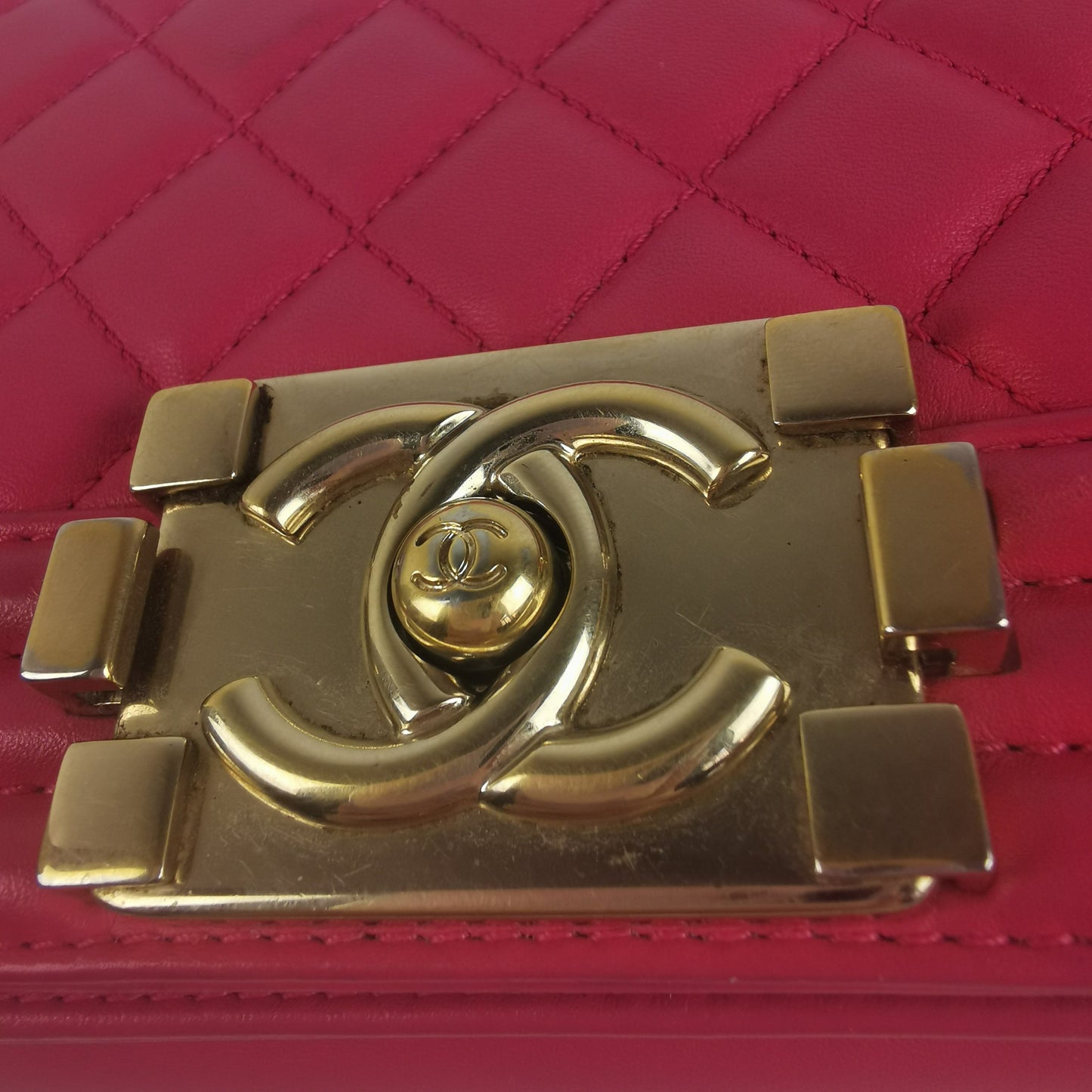 Chanel Boy Small Pink Calfskin Gold