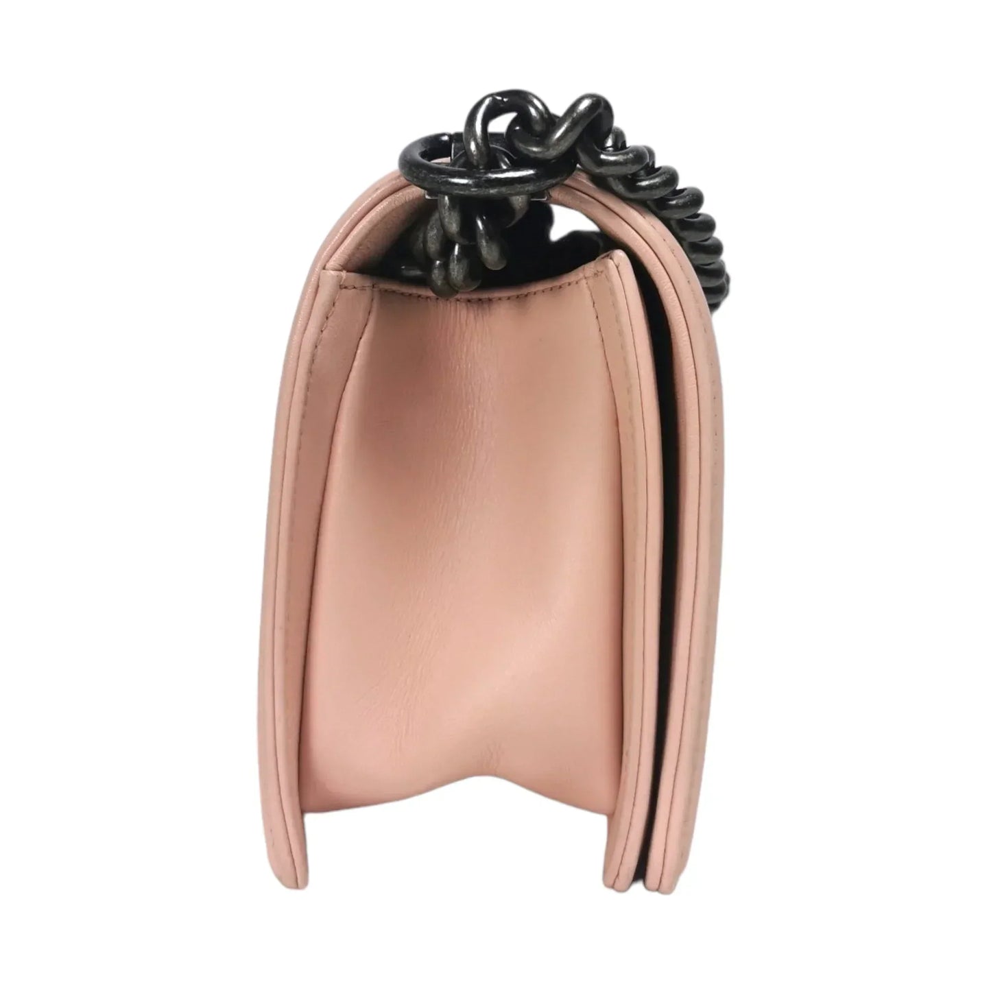 Chanel Boy Medium Light Pink Calfskin Ruthenium