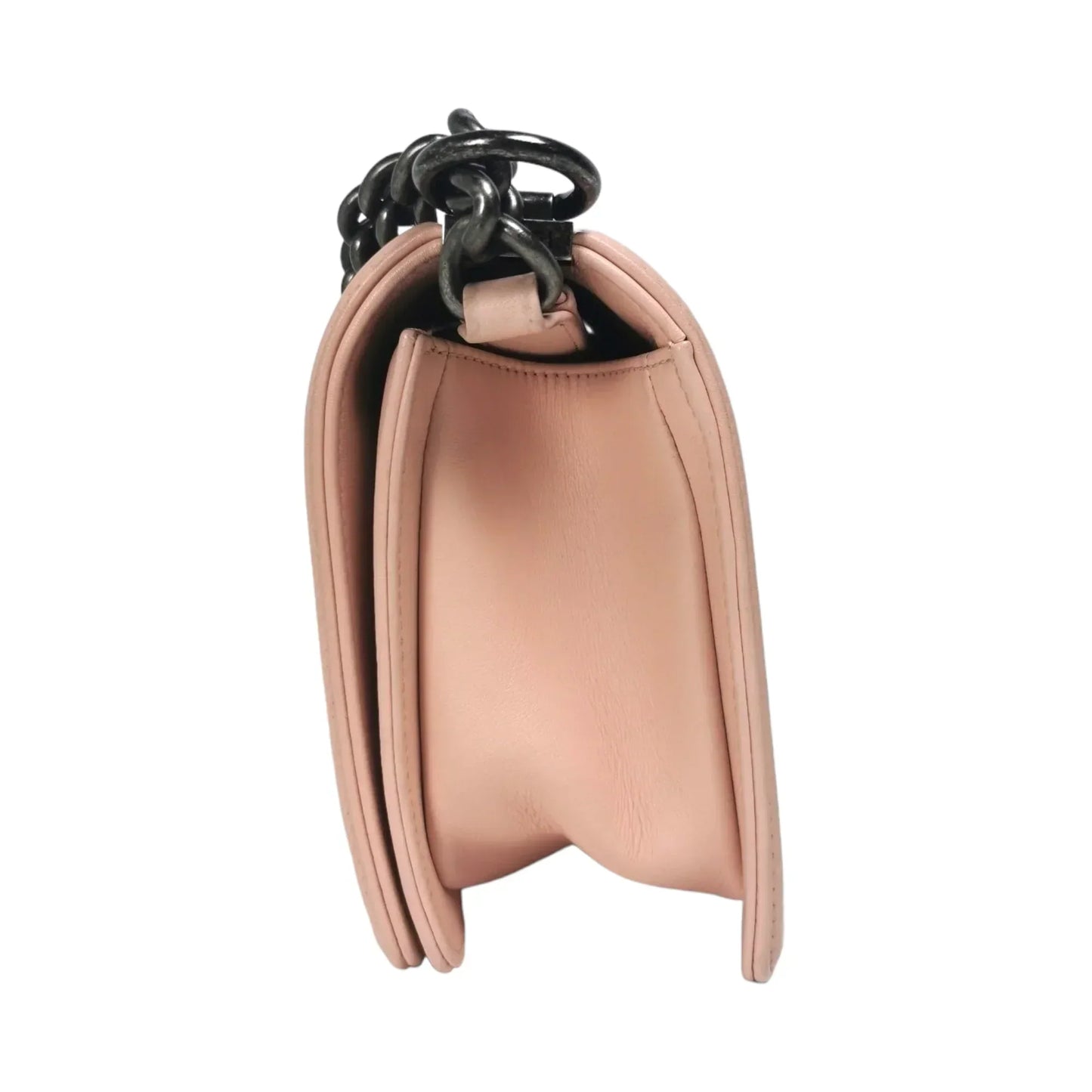 Chanel Boy Medium Light Pink Calfskin Ruthenium