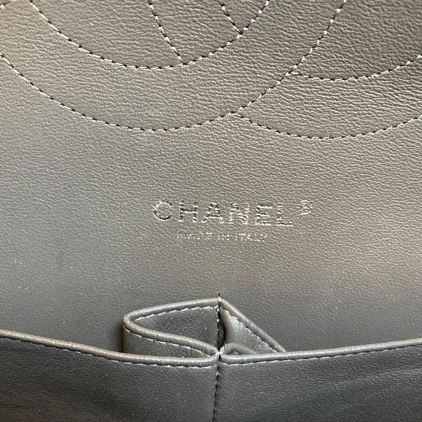 CHANEL Classic Jumbo Double Flap Lambskin- Grey